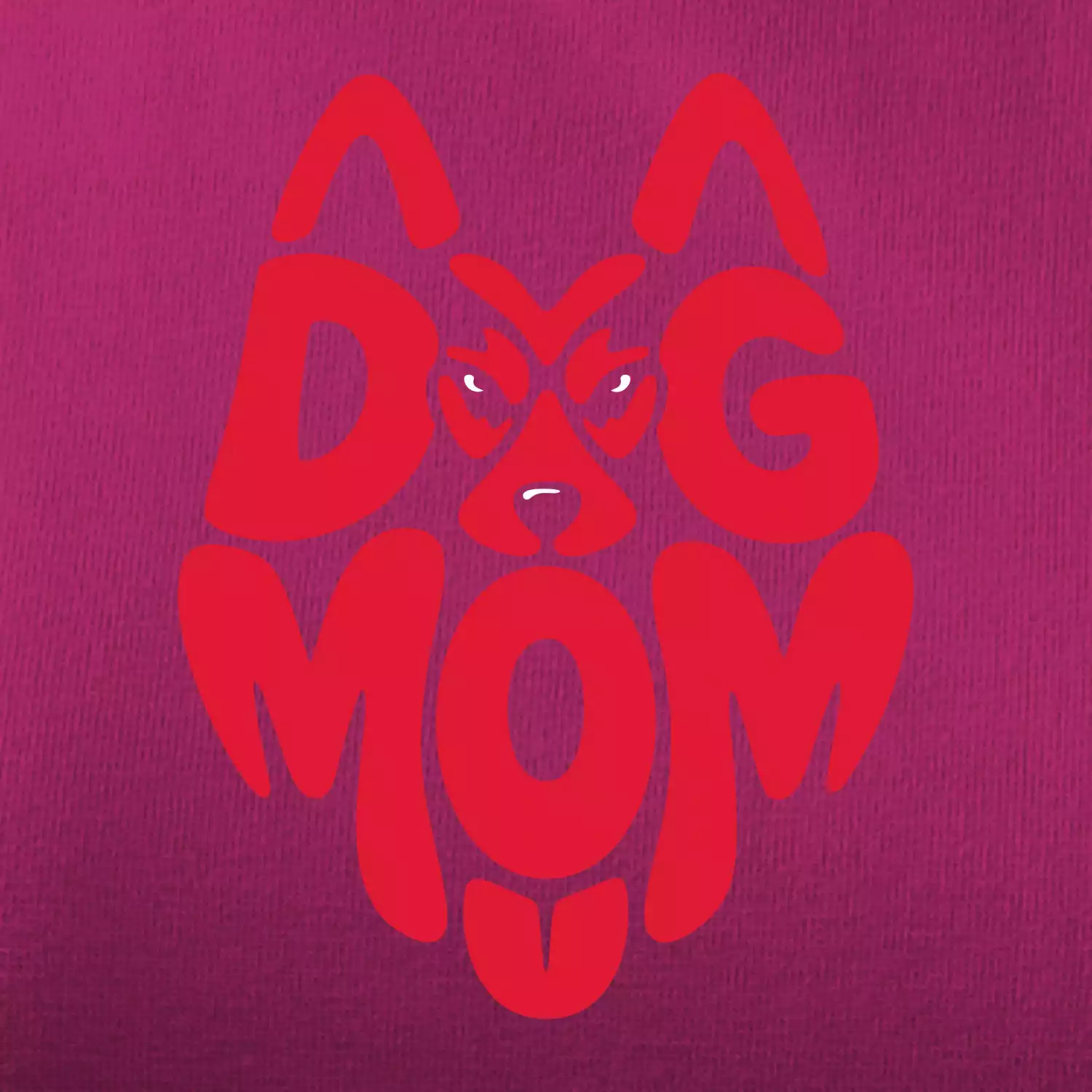 Dog mom nápis v hlavě