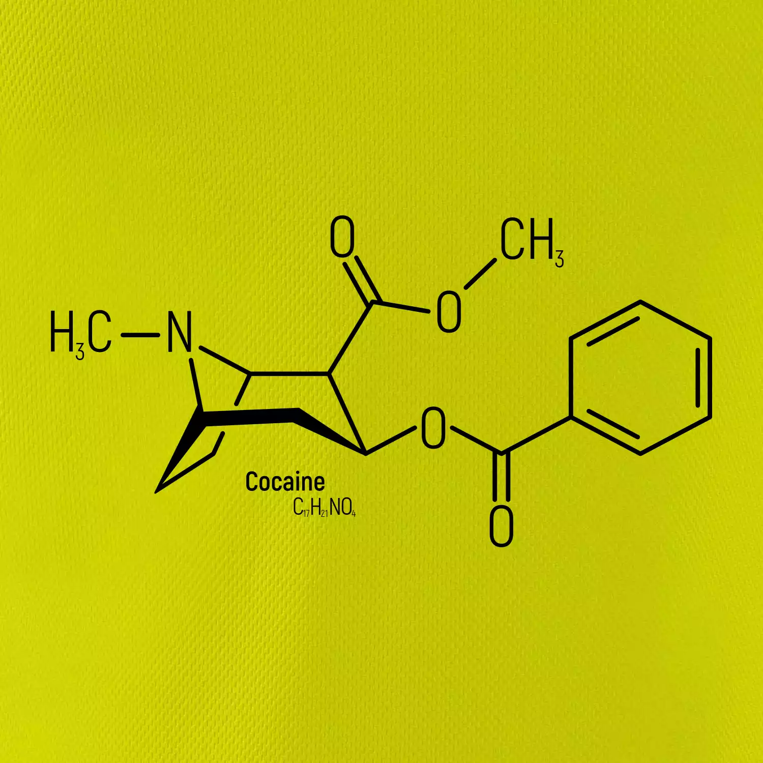Molekulární struktura Cocaine Kokain