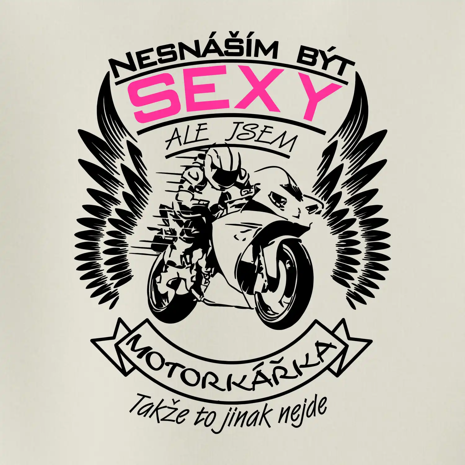Nesnáším být sexy - motorkářka (motorka)