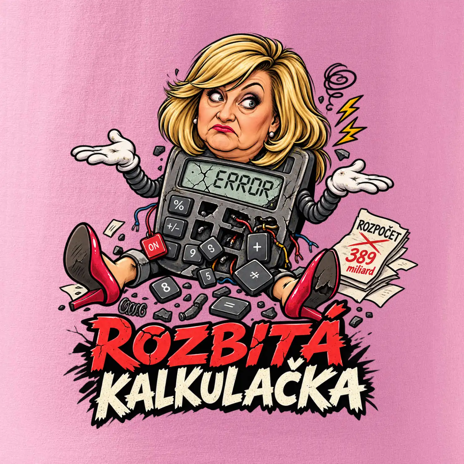 Alenka - rozbitá kalkulačka