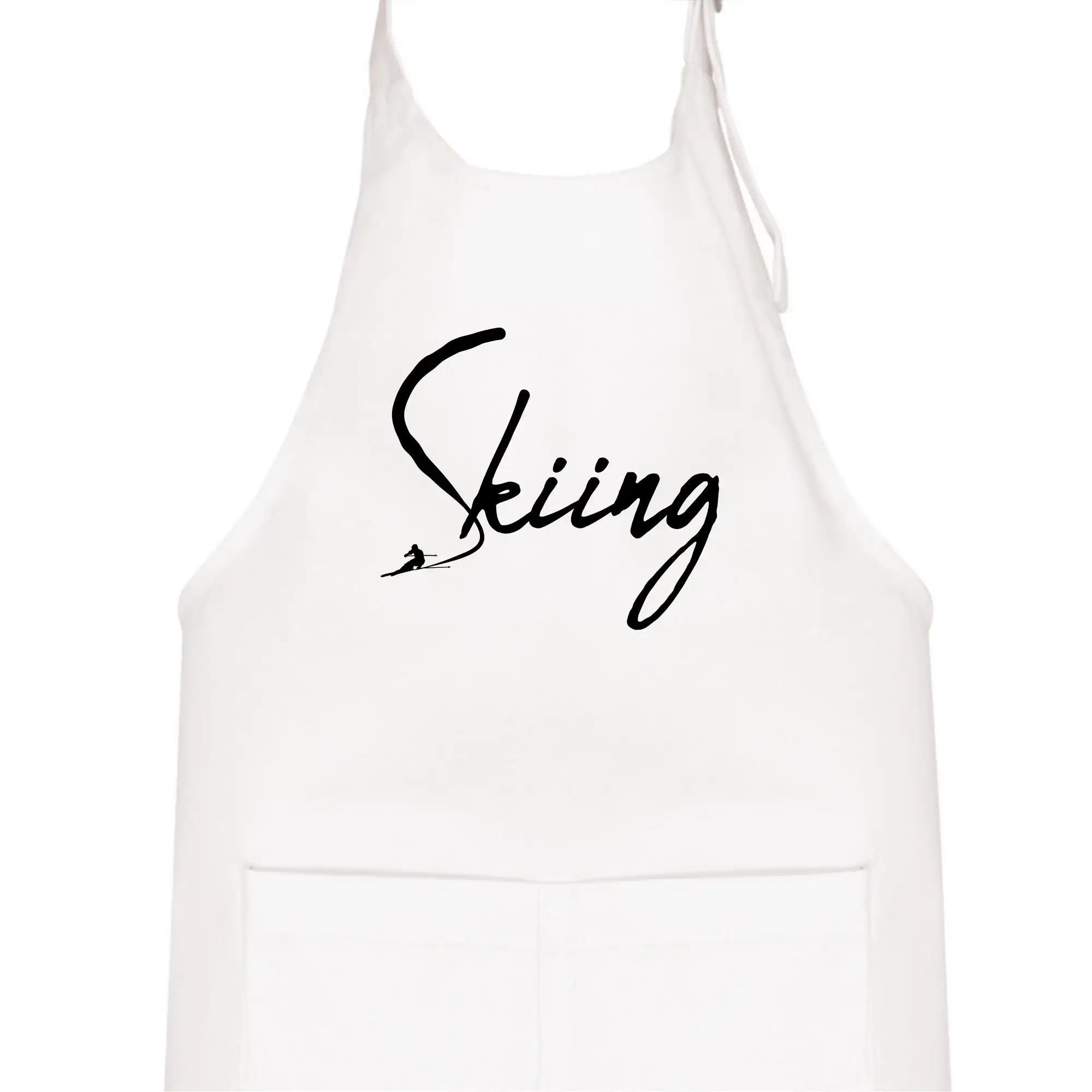 Skiing nápis lyžař