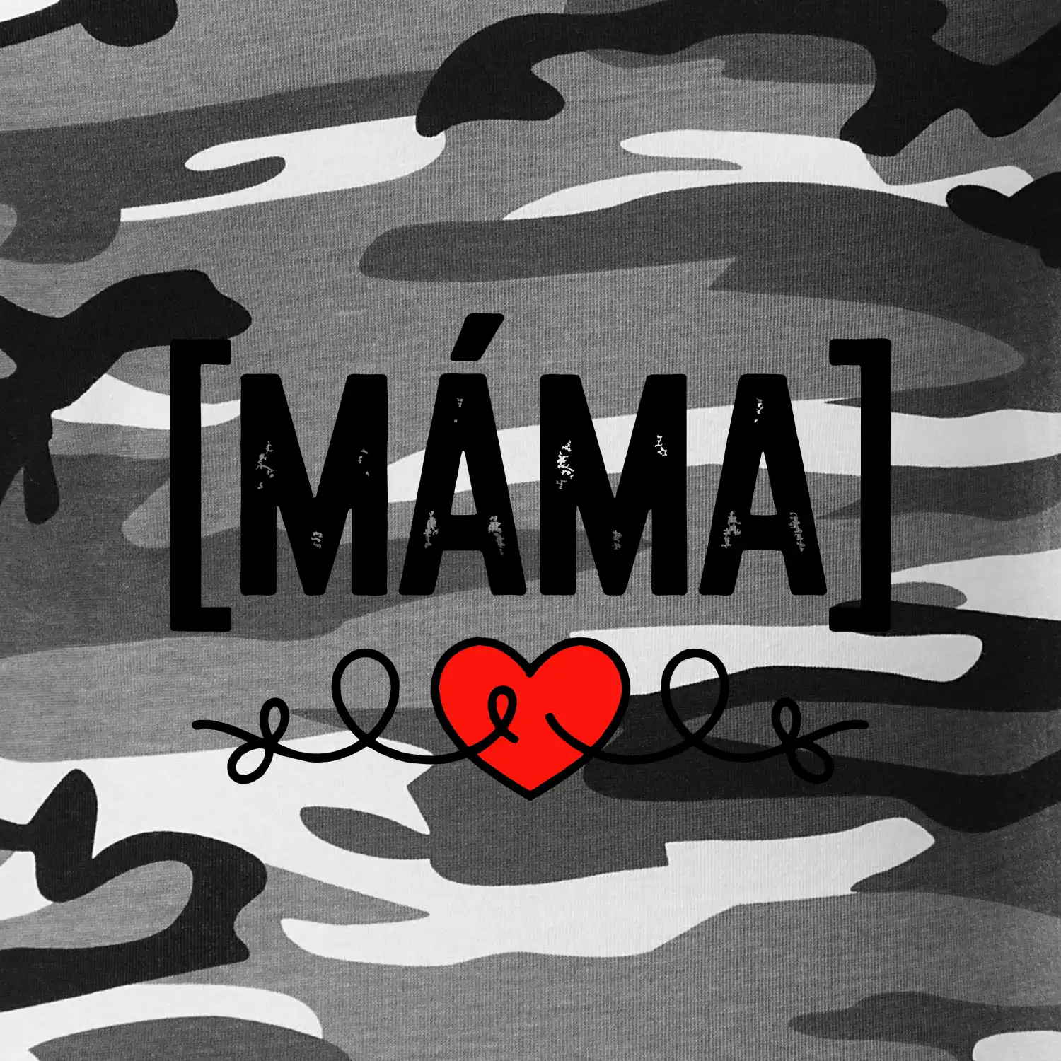 Nápis máma a srdce