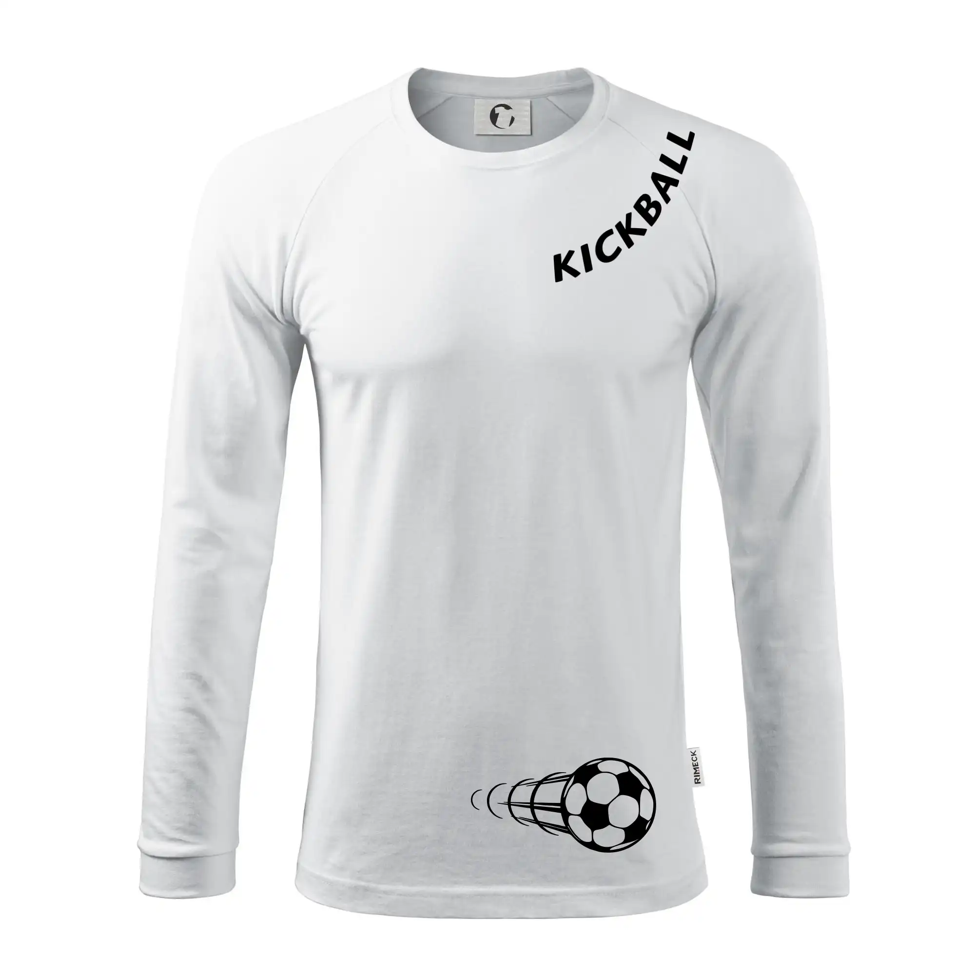 Kickball nápis šikmo