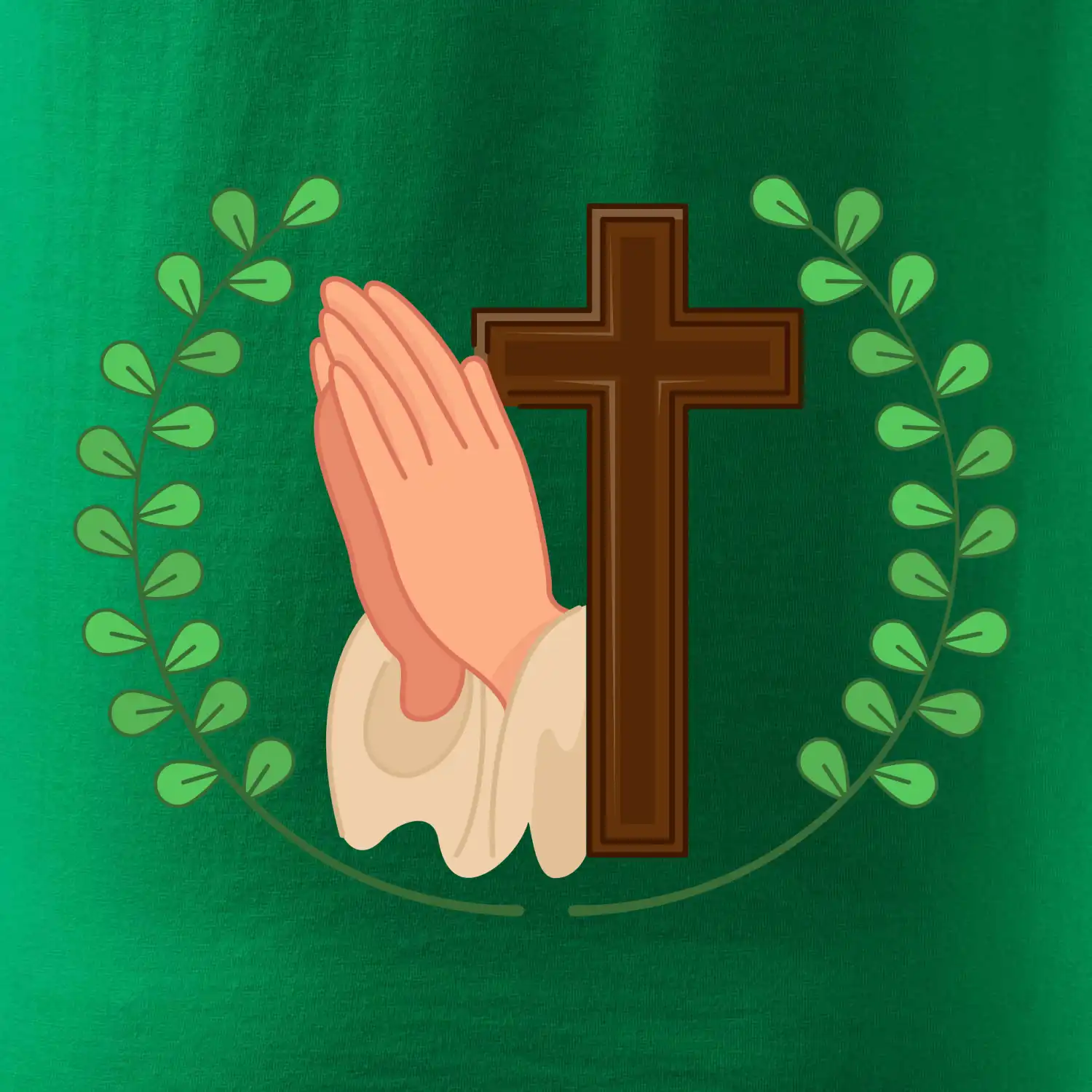 Věnec - kříž a modlení