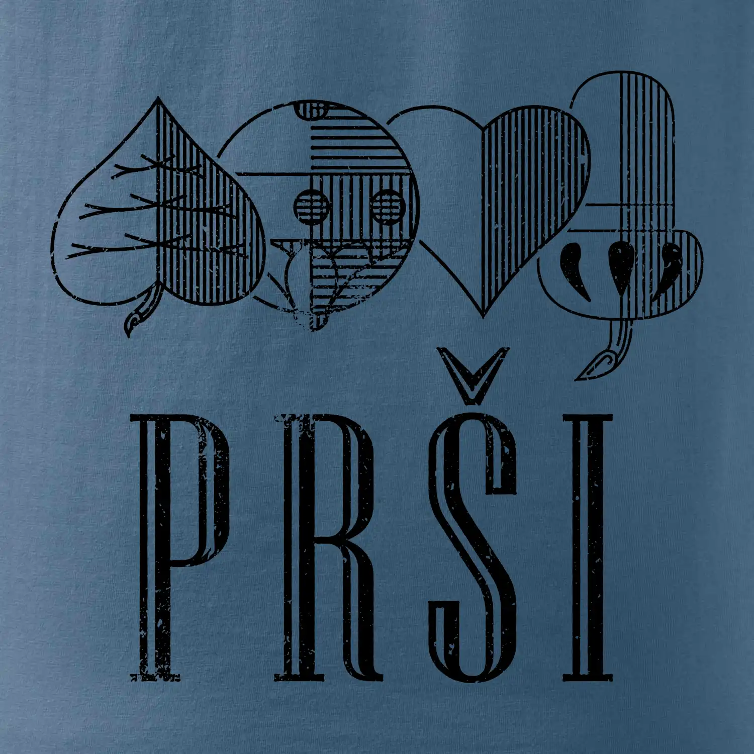 Prší - nápis