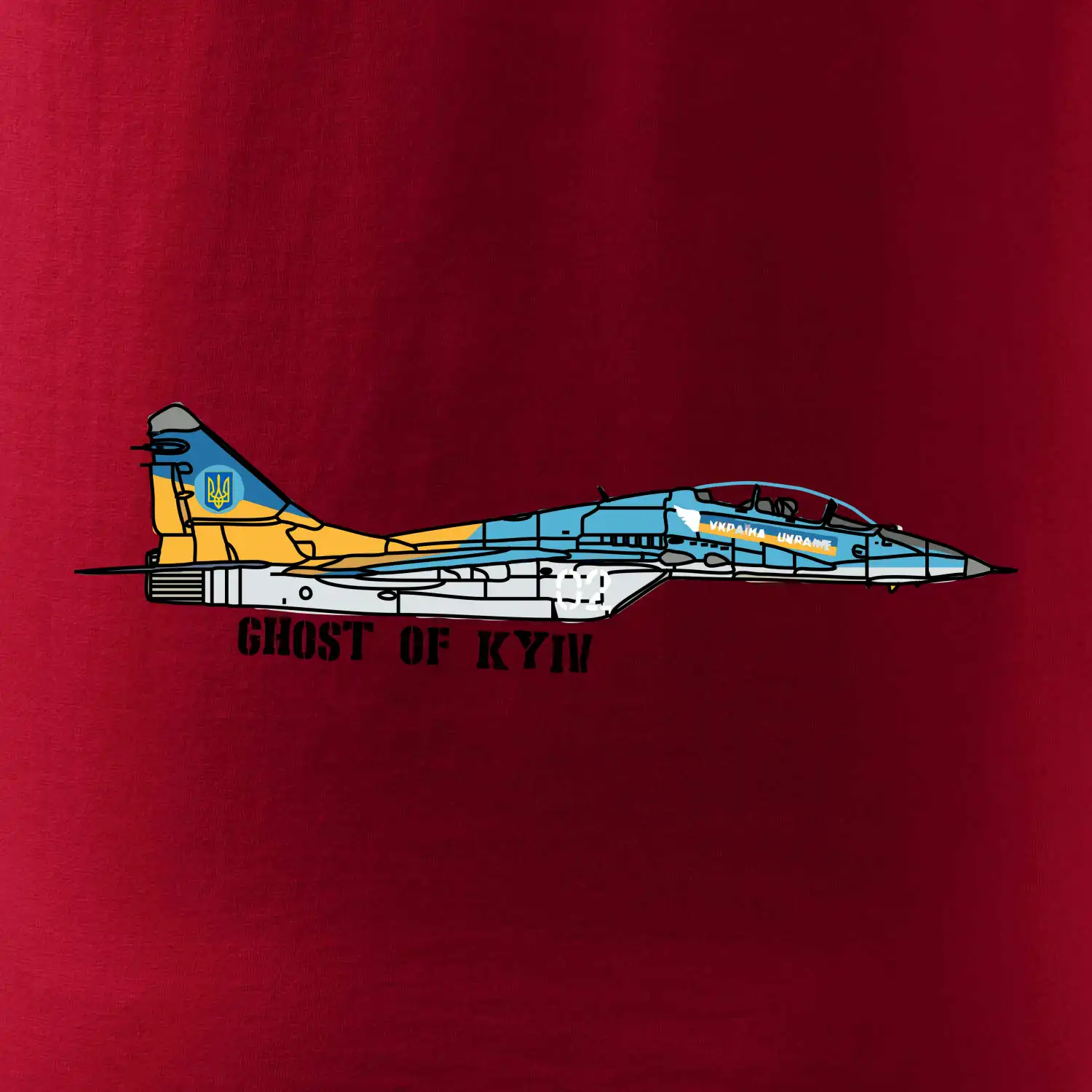 Mig 29 Fulcrum Blue-Yellow - Ghost of Kyiv