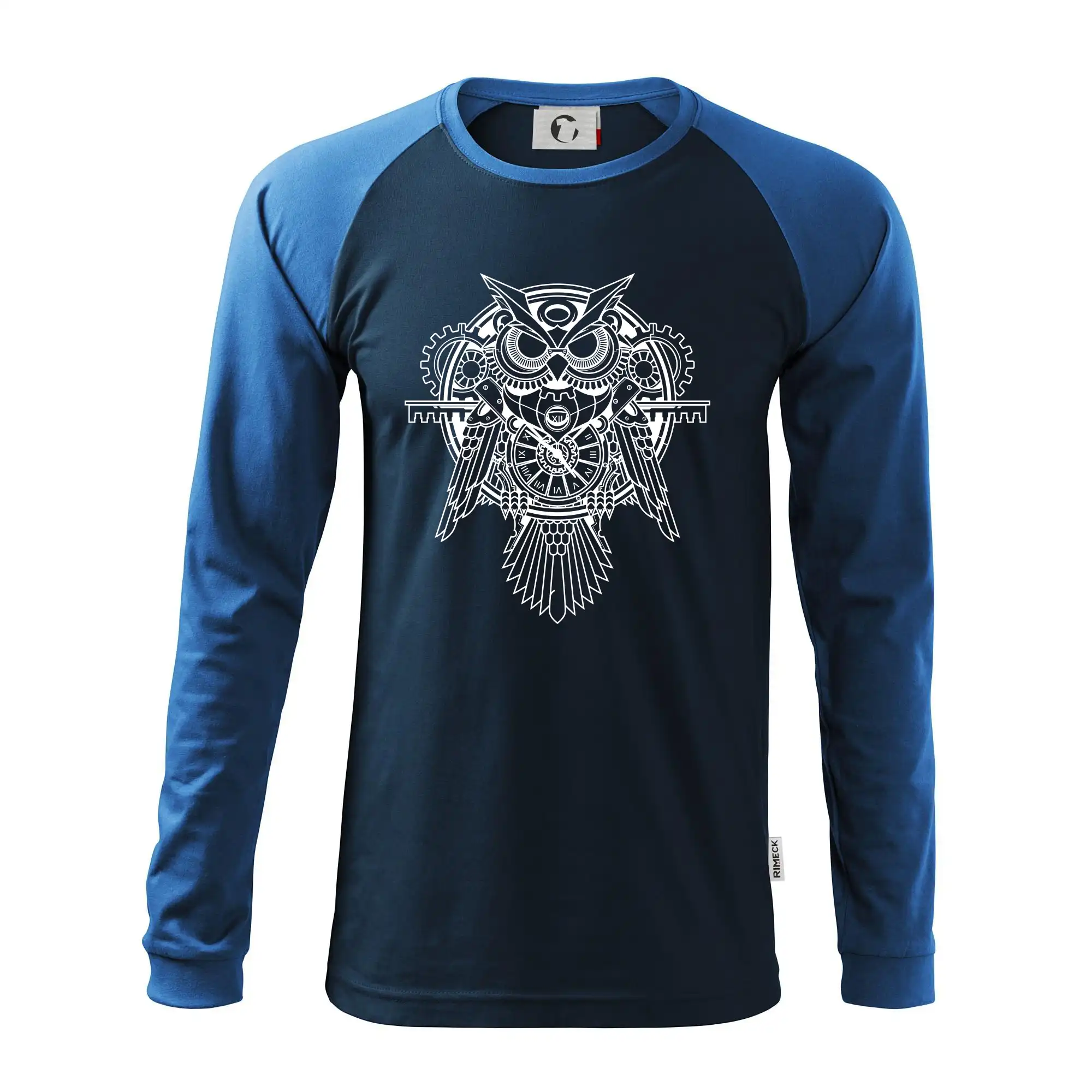 Steampunk sova černobílá