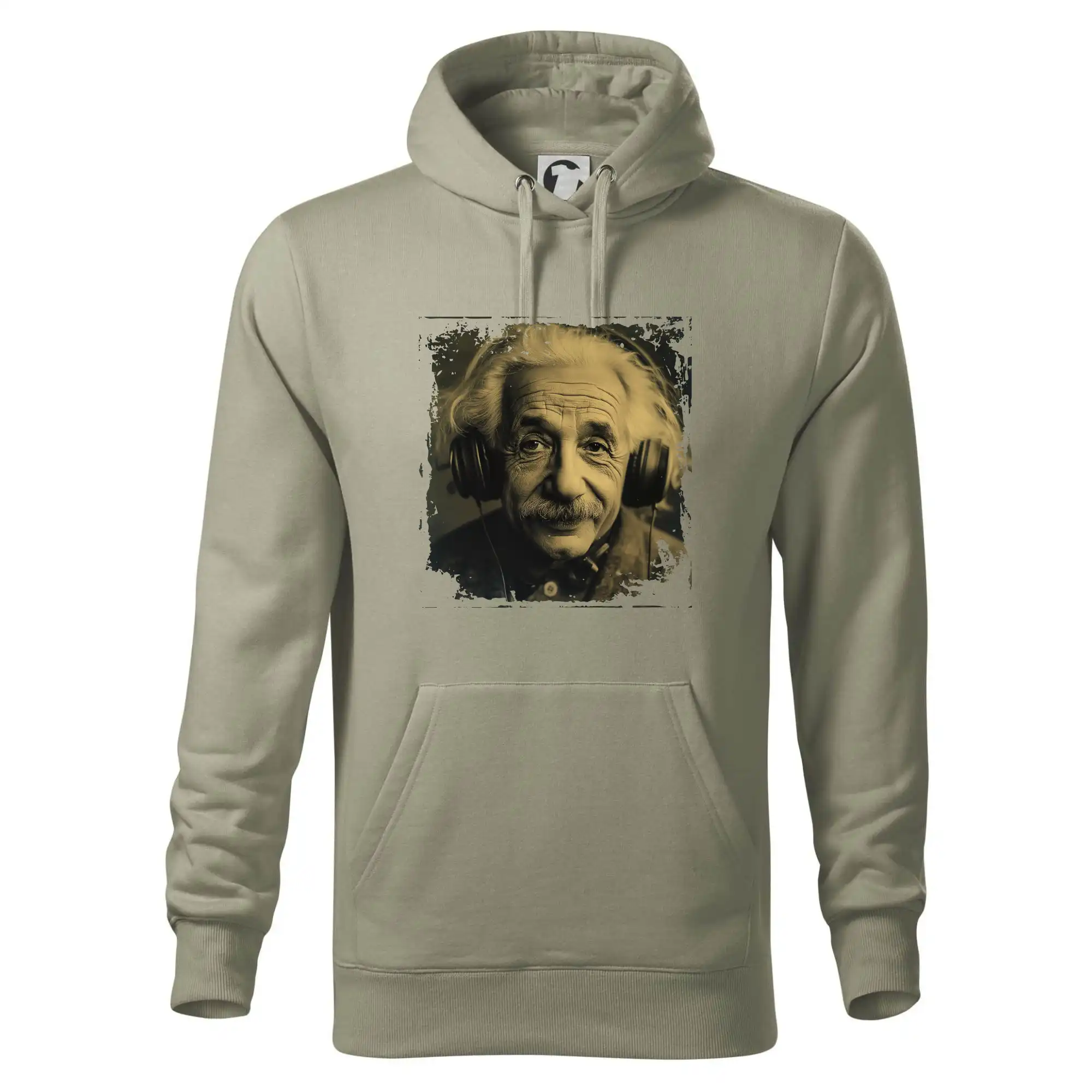 Albert se sluchátky