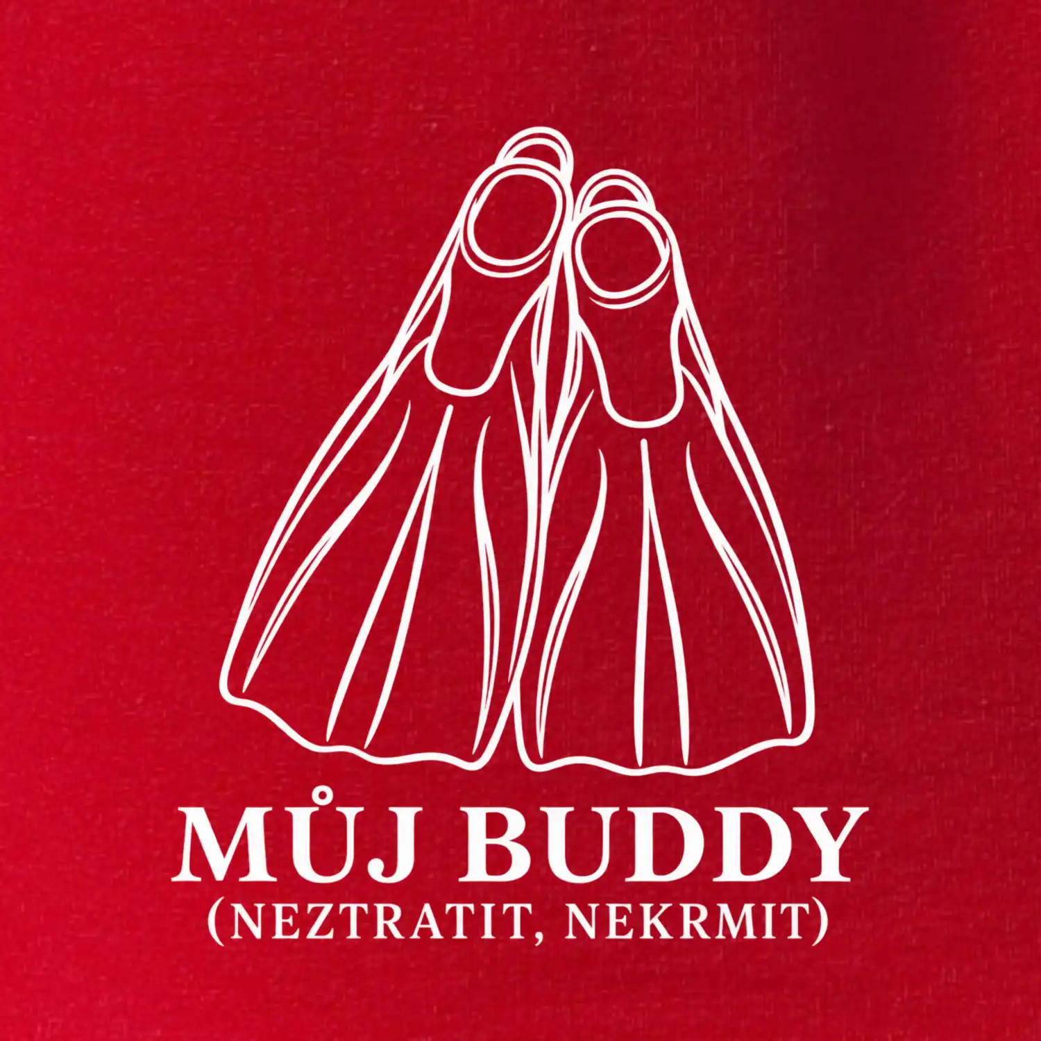 Můj buddy dvě překřížené potápěčské ploutve
