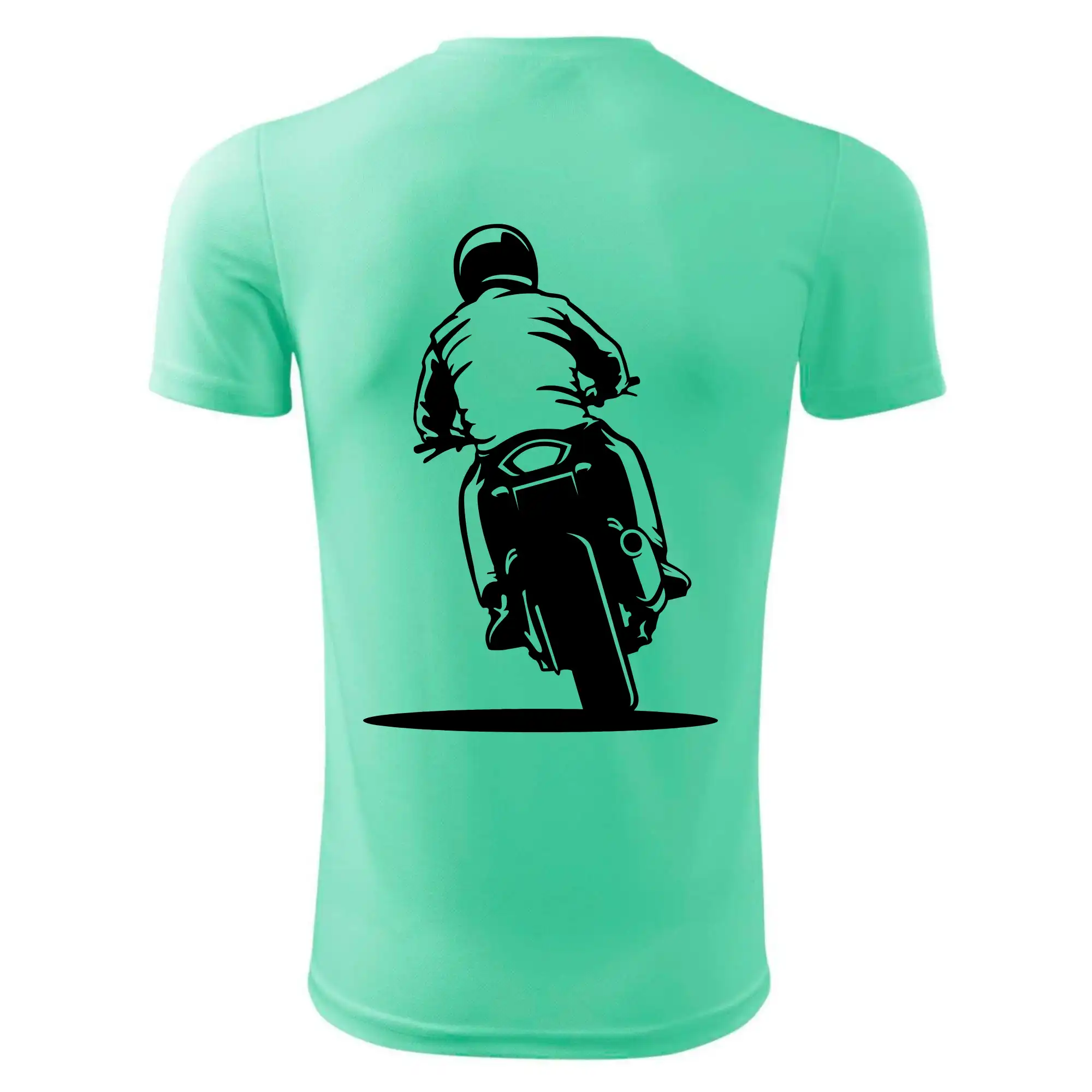 Motorkář na zádech - silnice