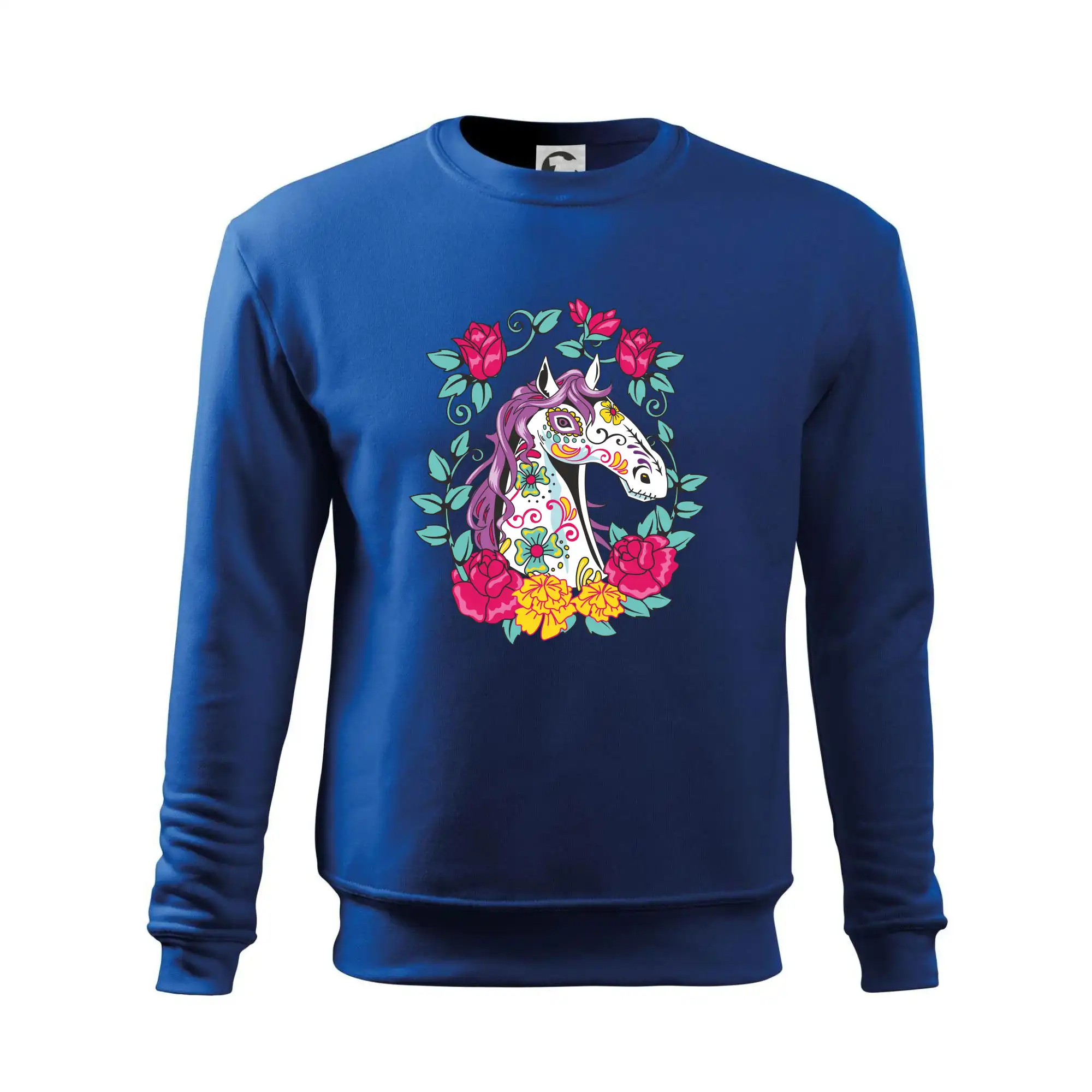 Kůň barevný s květinami