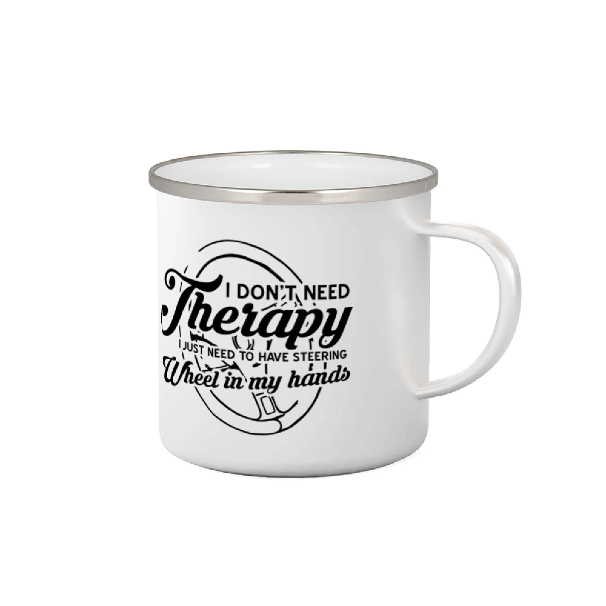 Kulatý nápis - I don't need therapy wheel in my hands