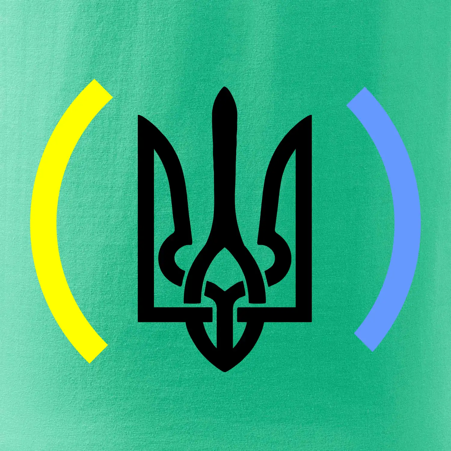 Ukrajina trojzubec s barvami