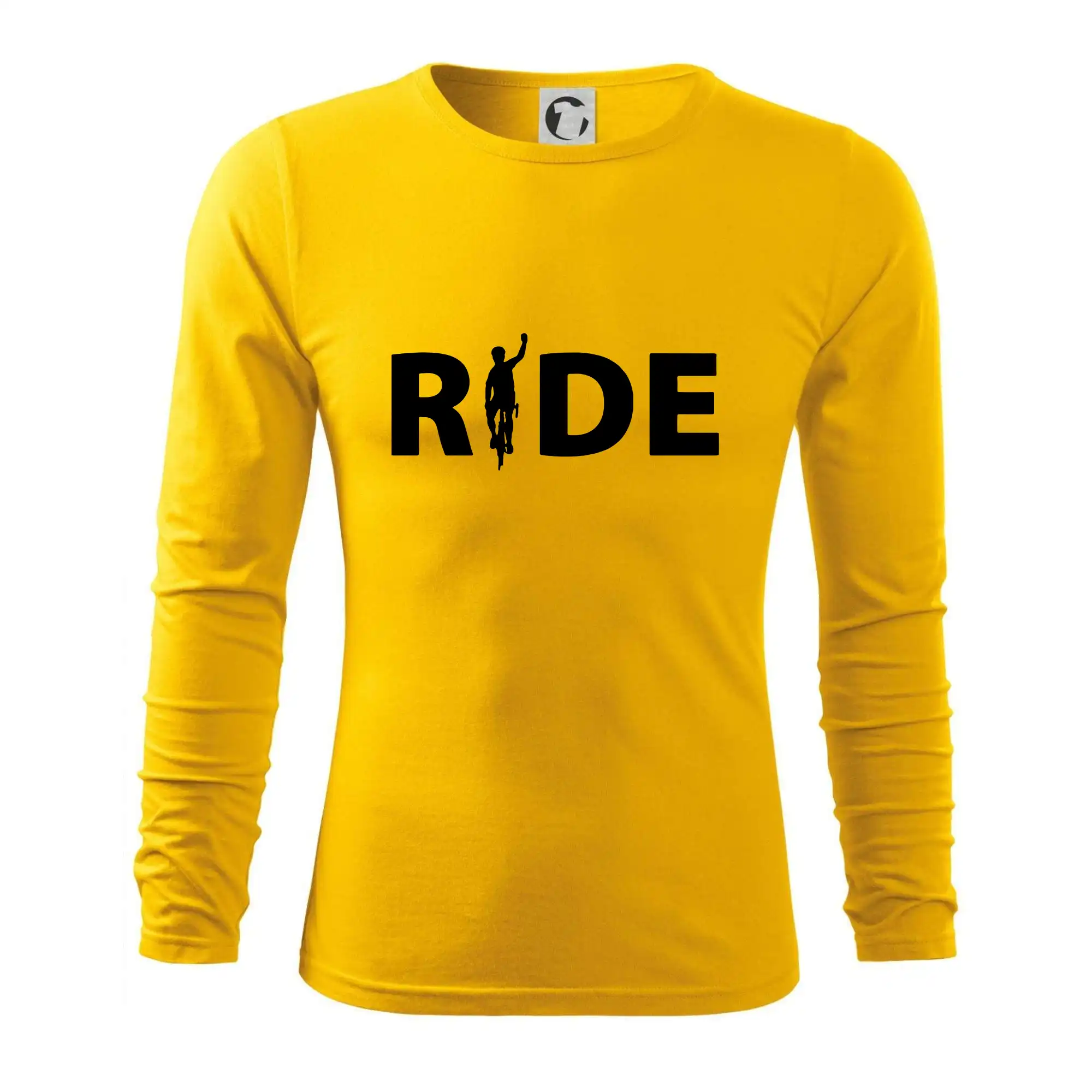 Ride - nápis s cyklistou
