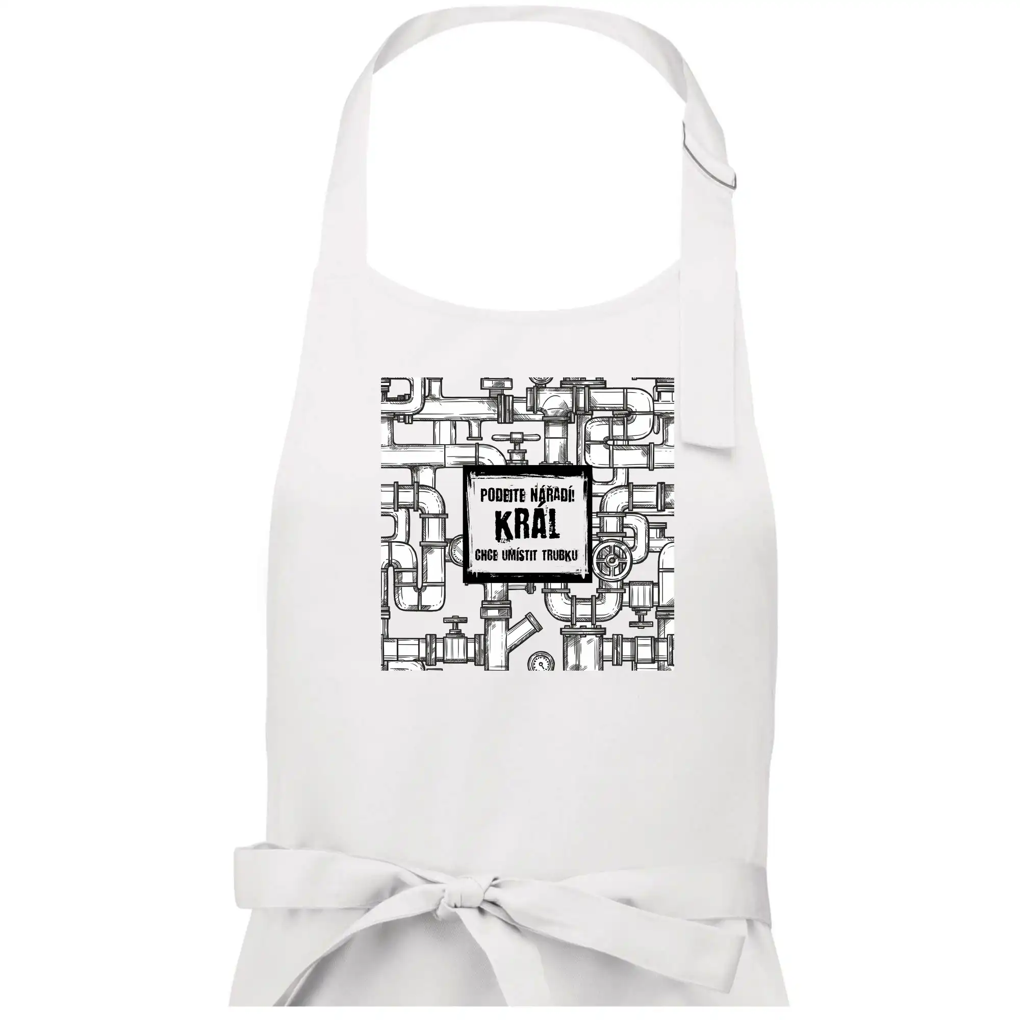 Podejte nářadí, král chce umístit trubku