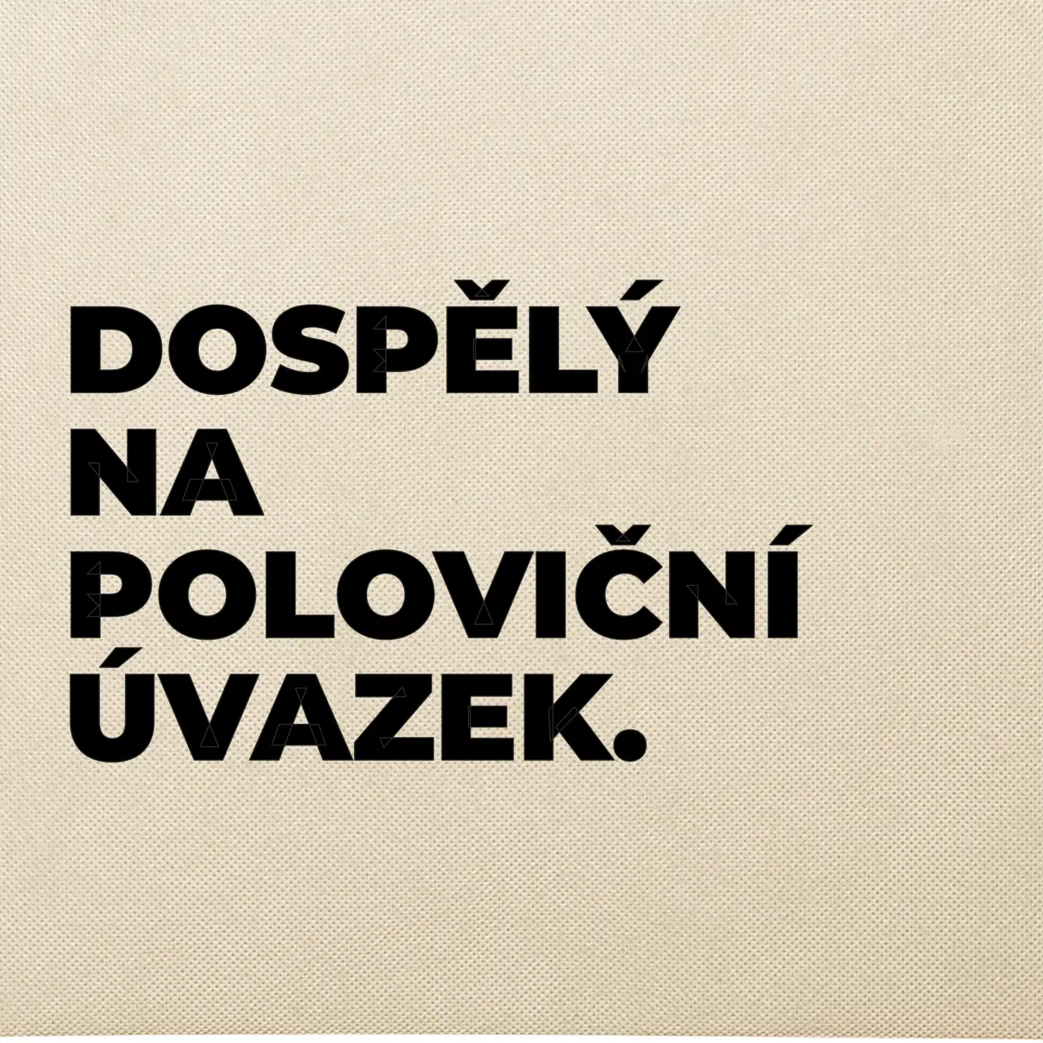 DOSPĚLÝ NA POLOVIČNÍ ÚVAZEK.