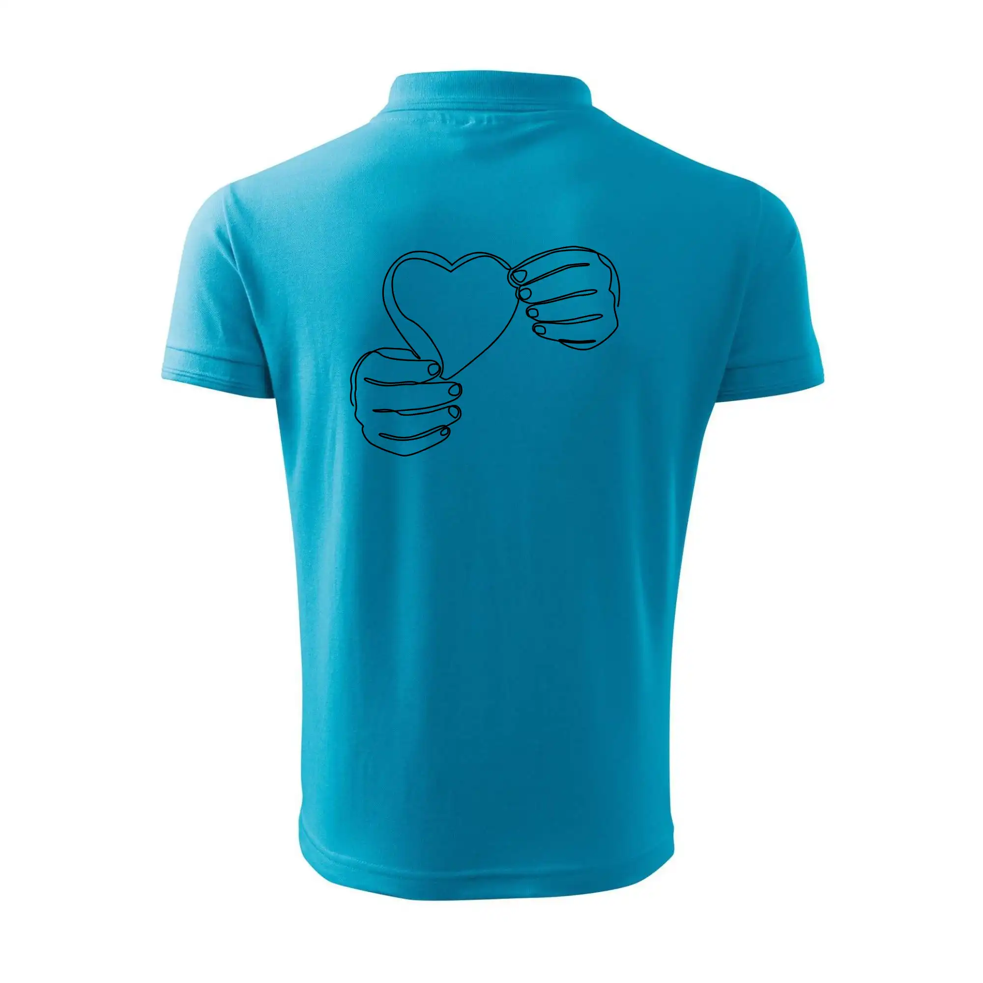 Ruka držící srdce  jedním tahem