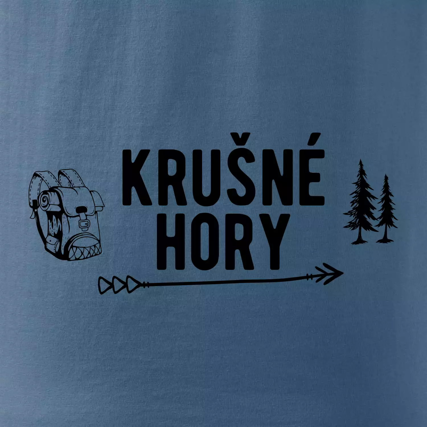 Krušné hory nápis