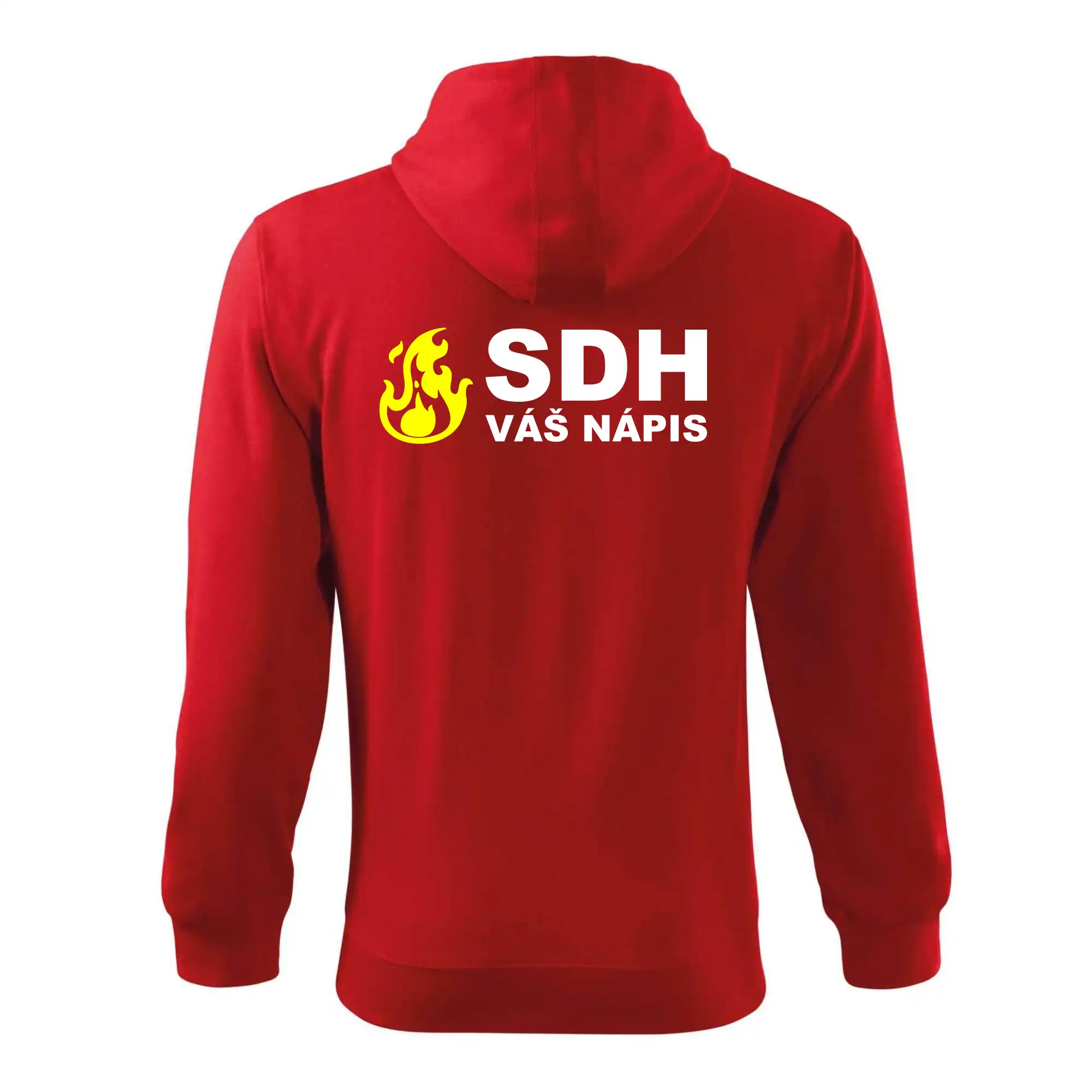 SDH nápis (oheň, název sboru - vlastní nápis)