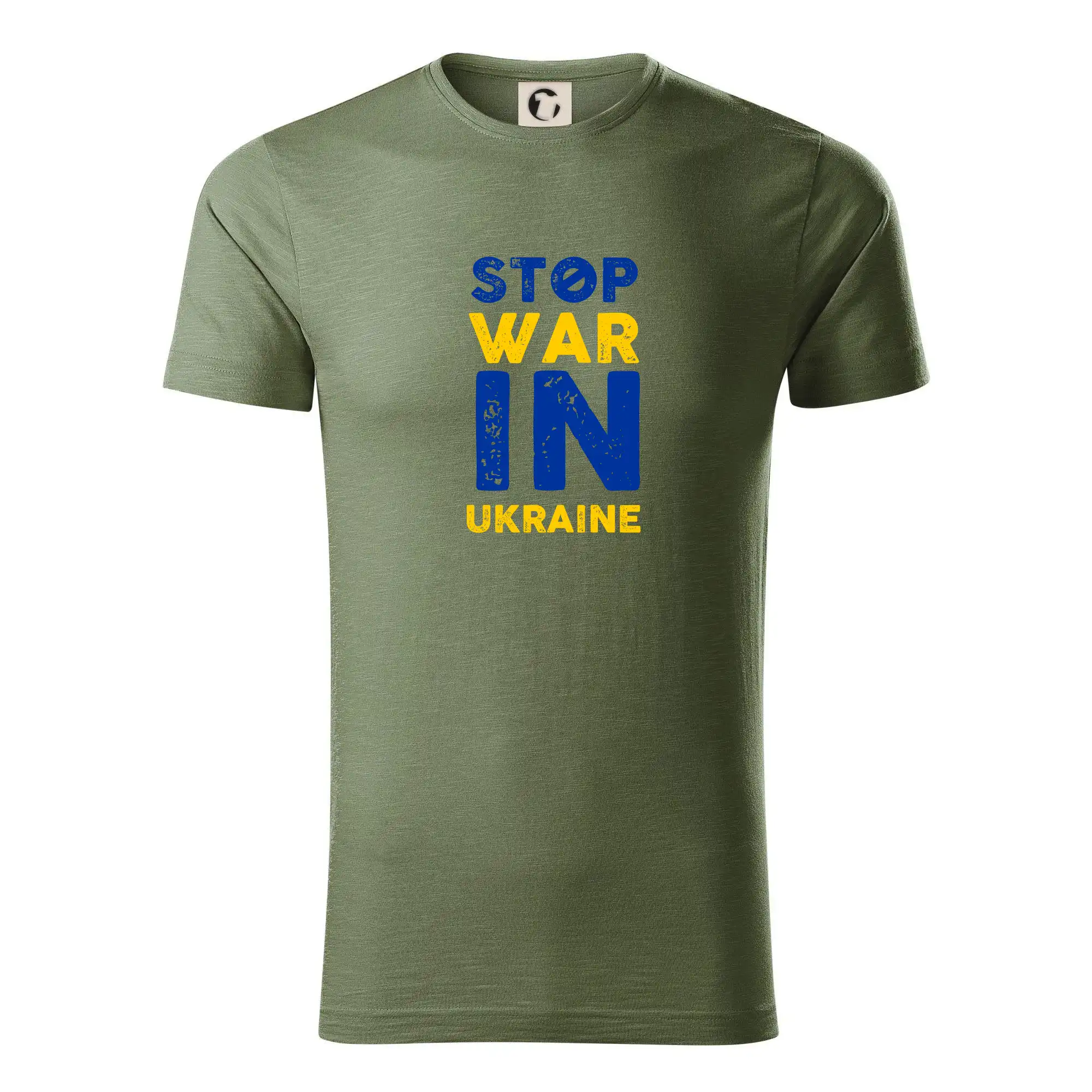 Barevný nápis Stop war in ukraine