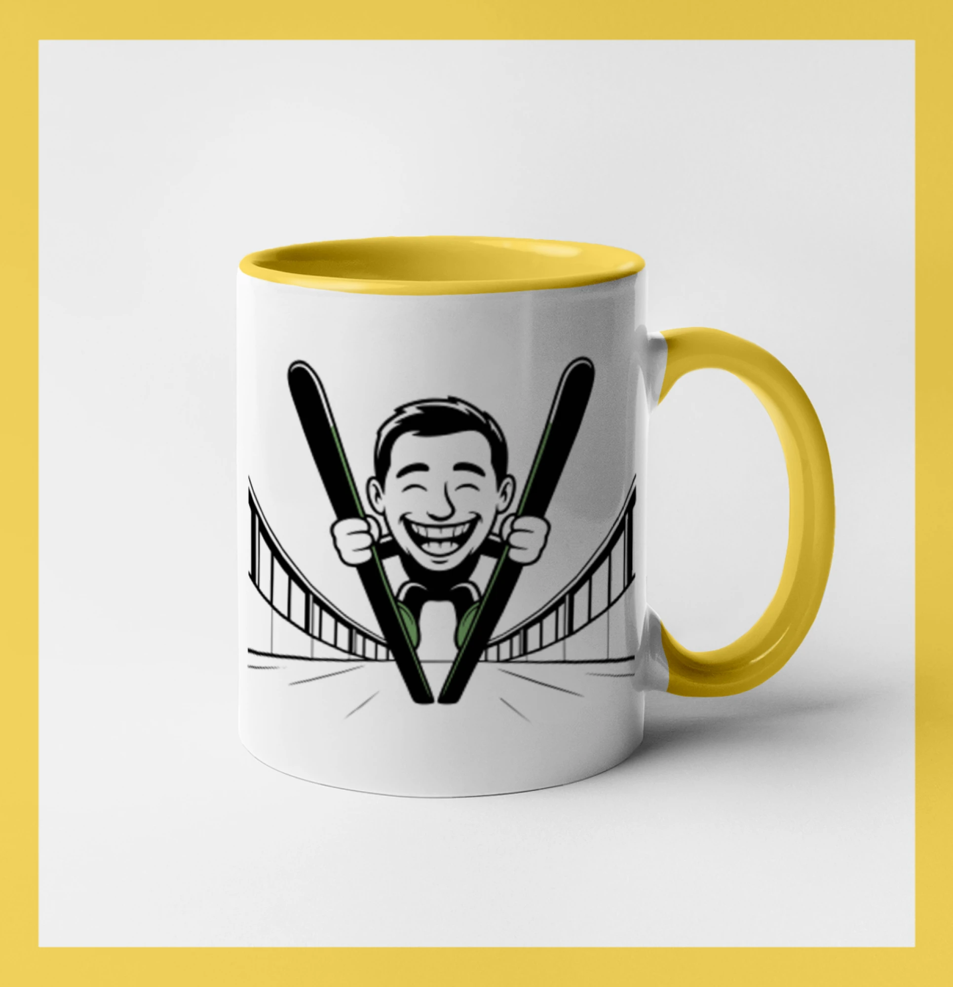 Vysmátý kreslený skokan