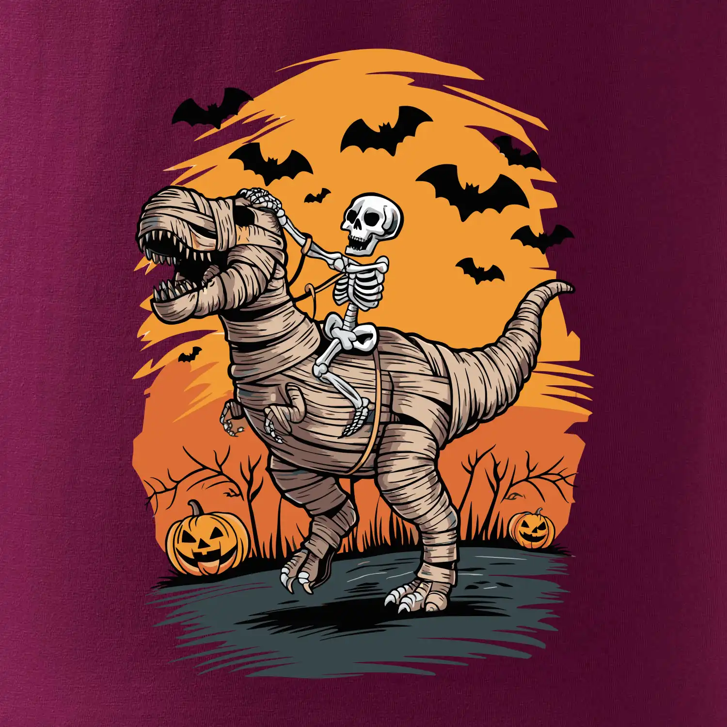 Halloween - dinosaurus a kostra