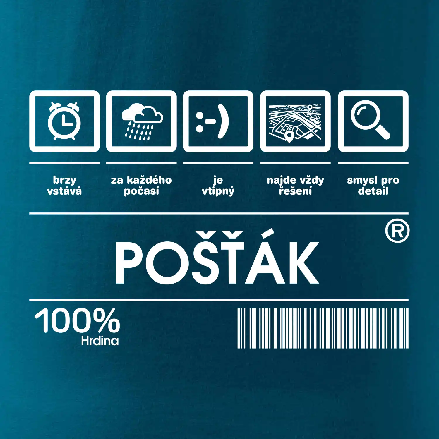 Čárový kód pošťák