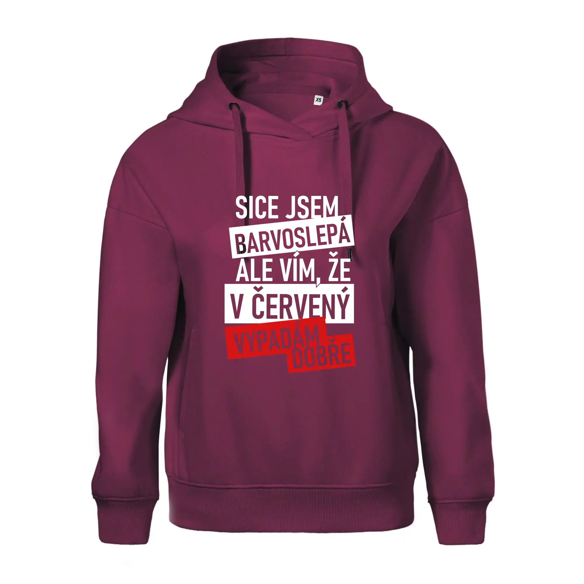 Sice jsem barvoslepá, ale vím, že v červené vypadám dobře