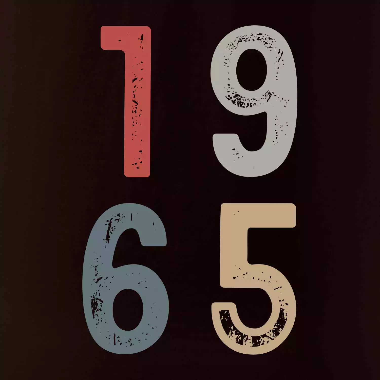 Vintage číslice 1965