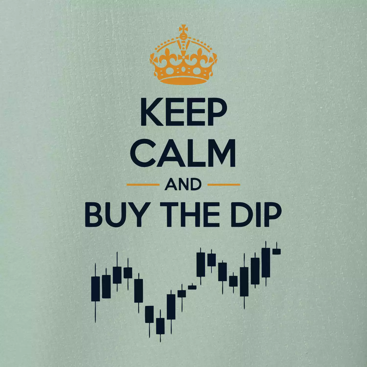 Keep Calm and Buy the Dip - koruna  a graf