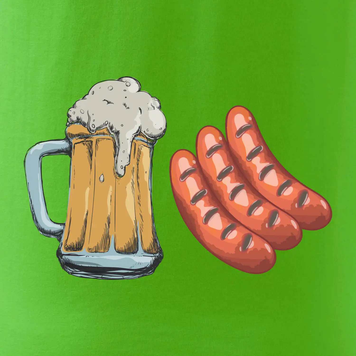 Pivo a klobása