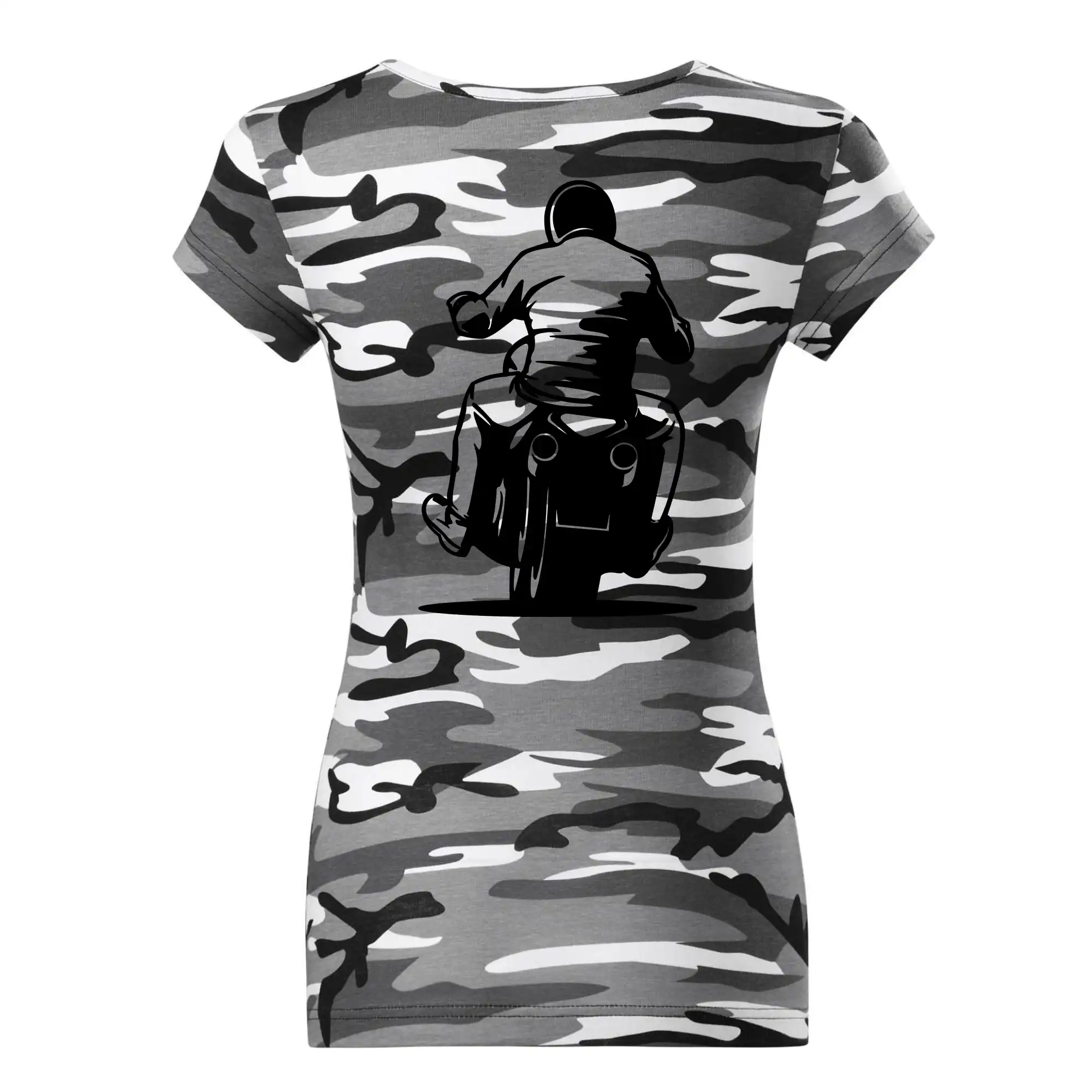 Motorkář na zádech - chopper