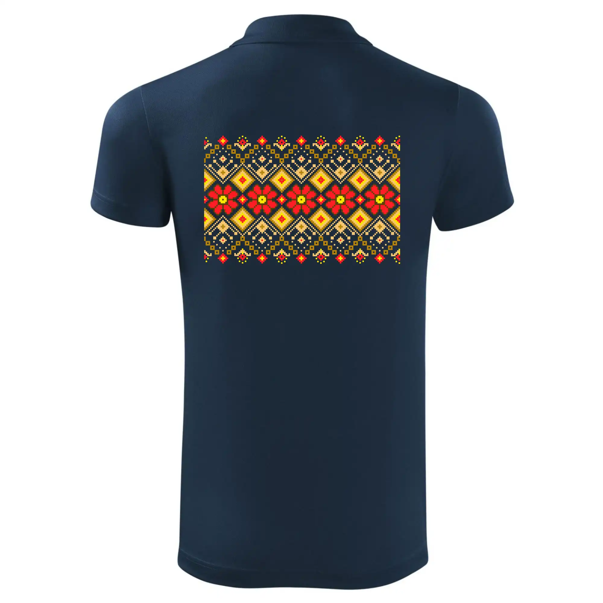 Ukrajinský vzor  - Červené květiny