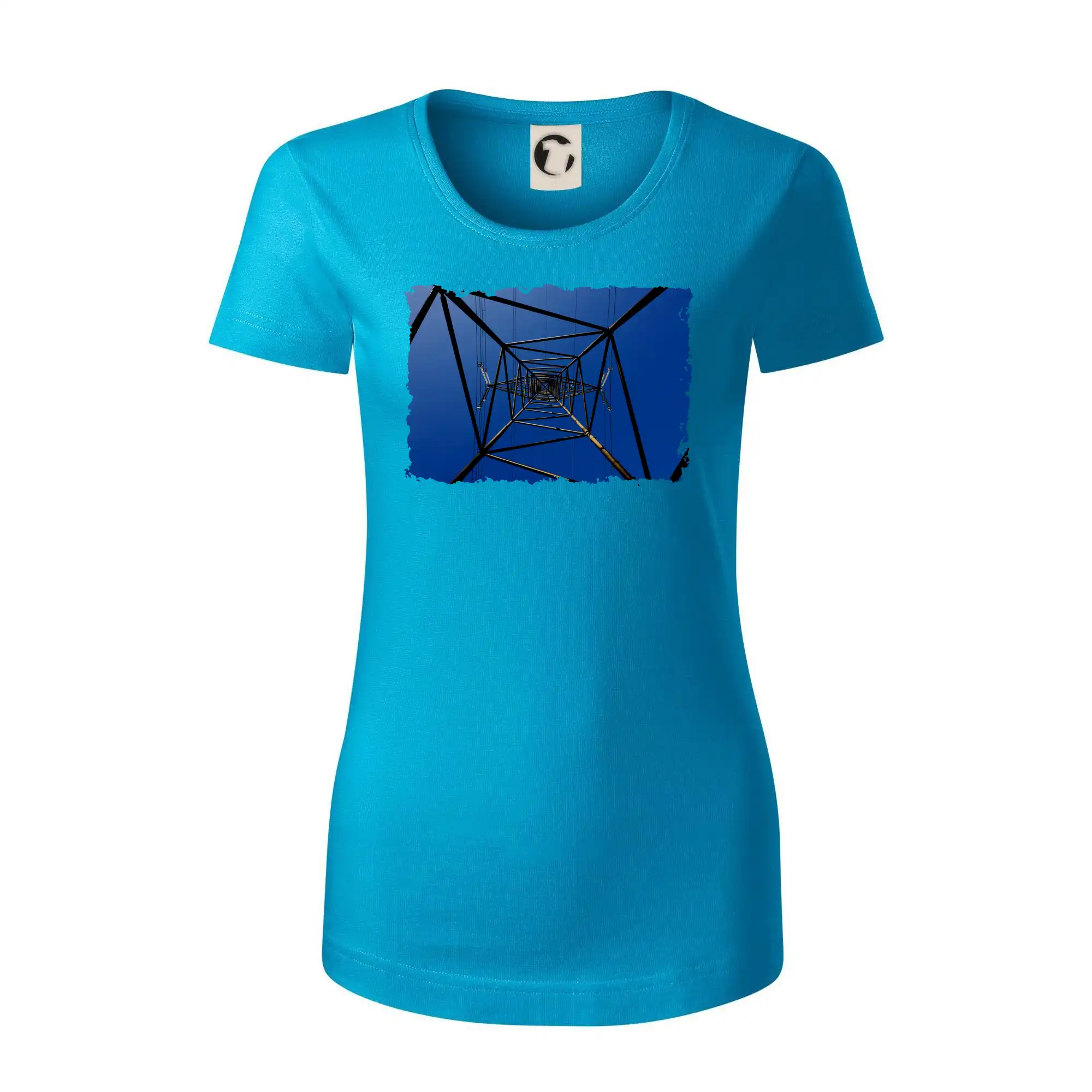 Stožár vysokého napětí zespodu