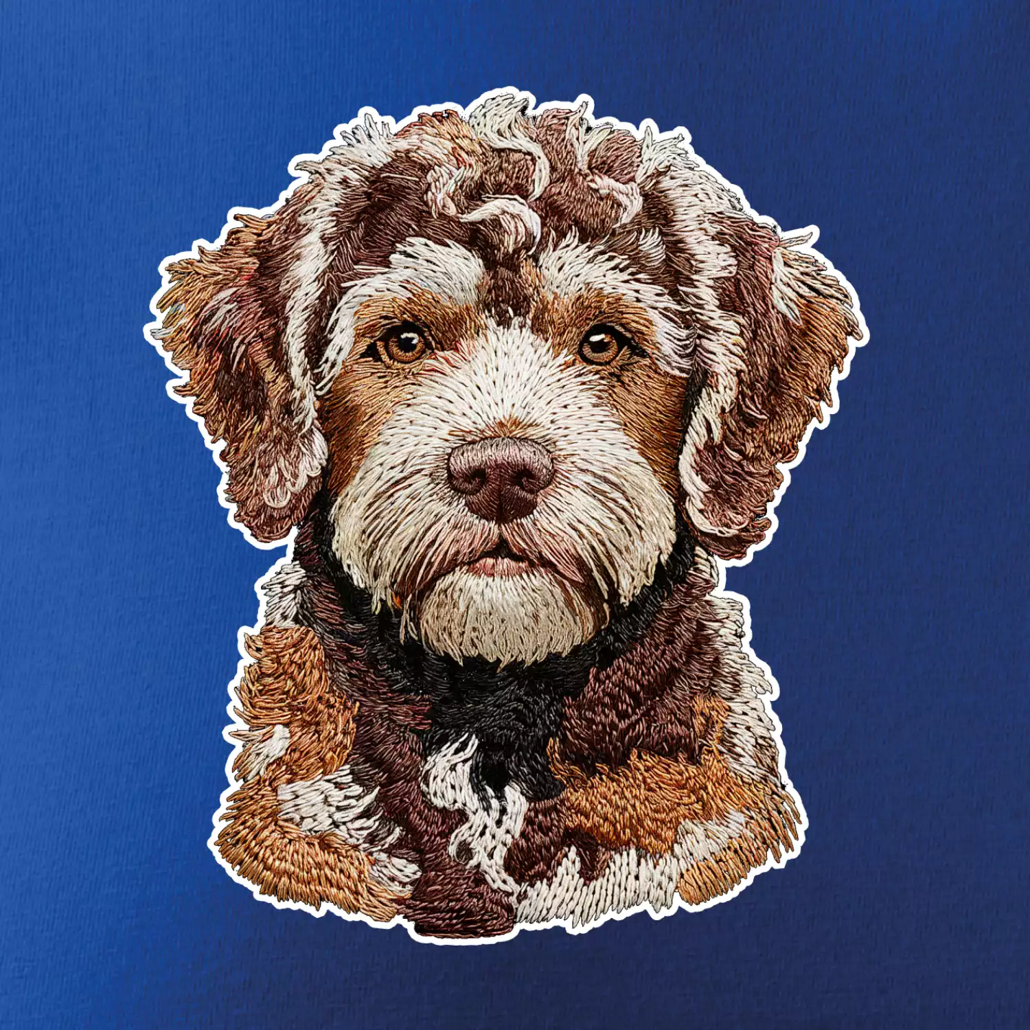 Lagotto romagnolo vyšívaná hlava na prsu