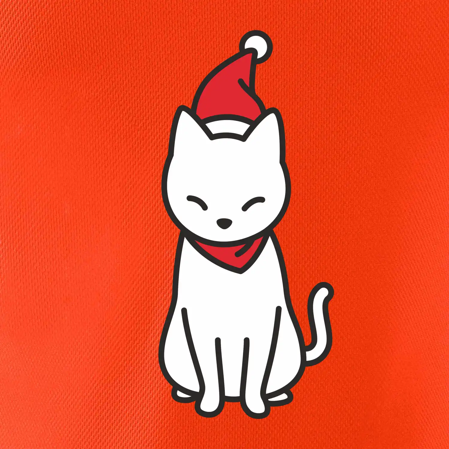 Vánoční kočka sedící