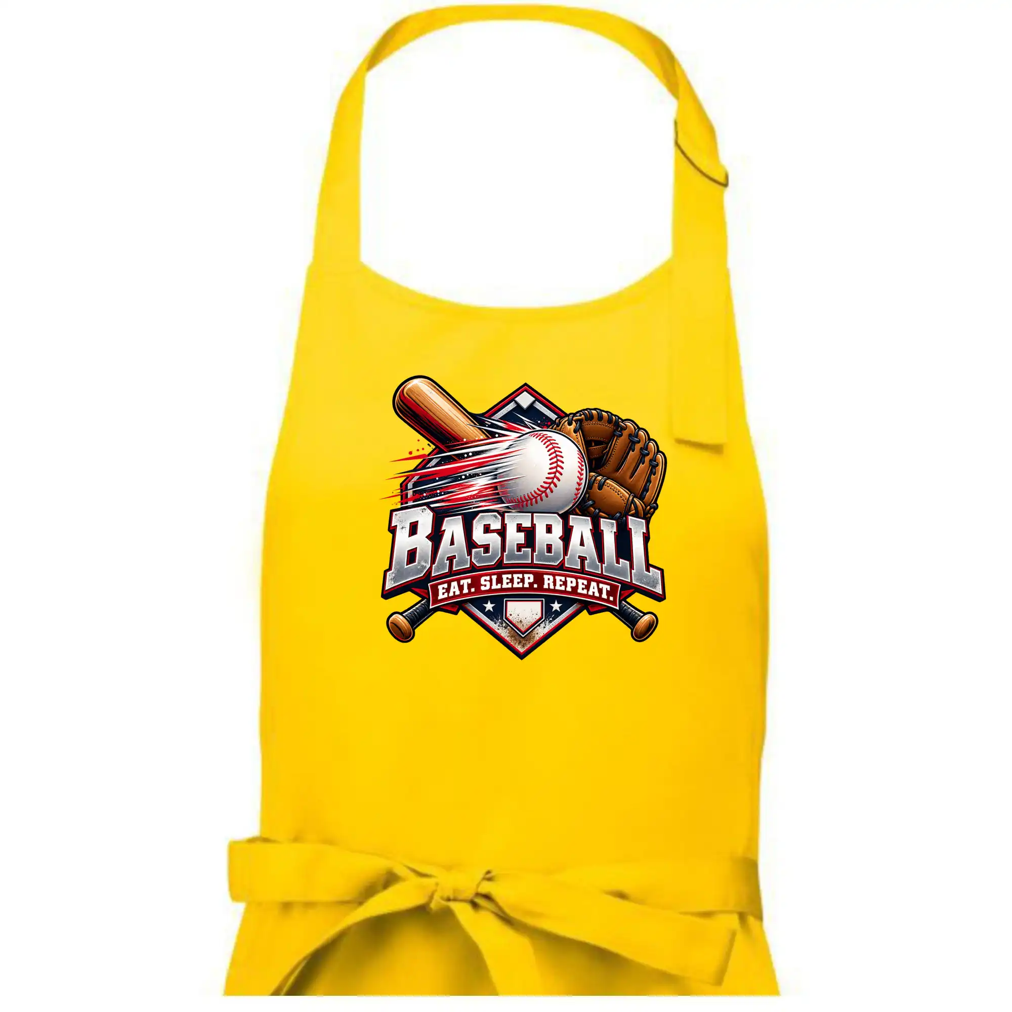 Baseballová pálka s rukavicí eat sleep repeat
