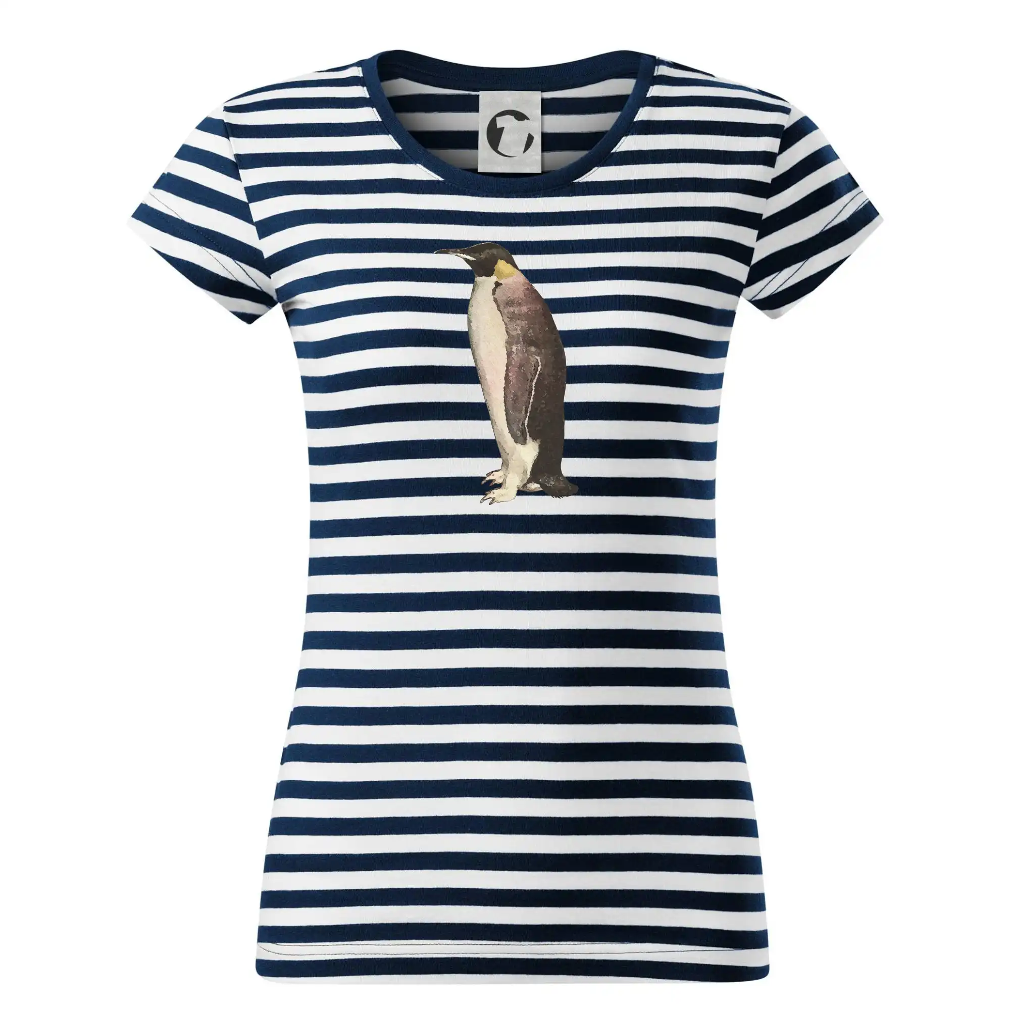 Tučňák kreslený vodovými barvami