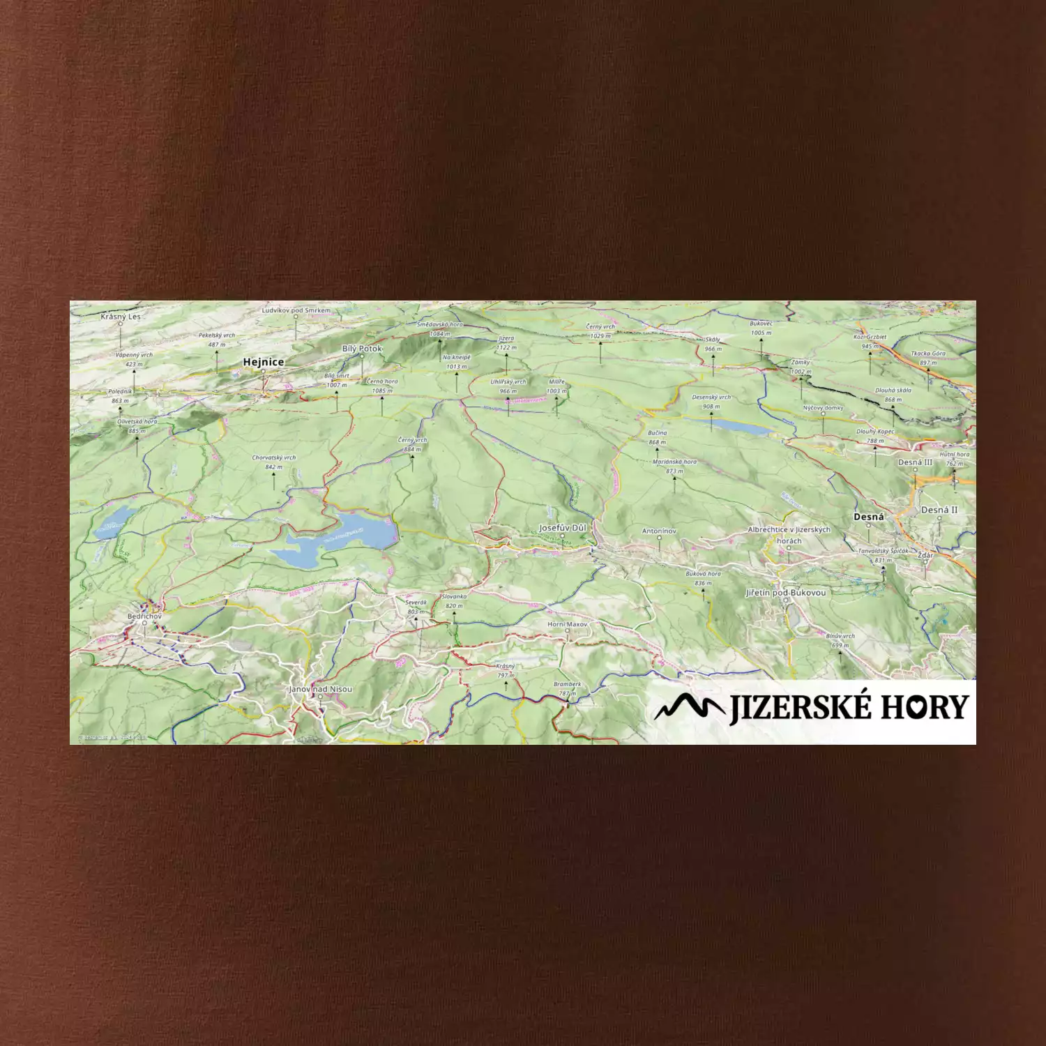 Jizerské hory mapa