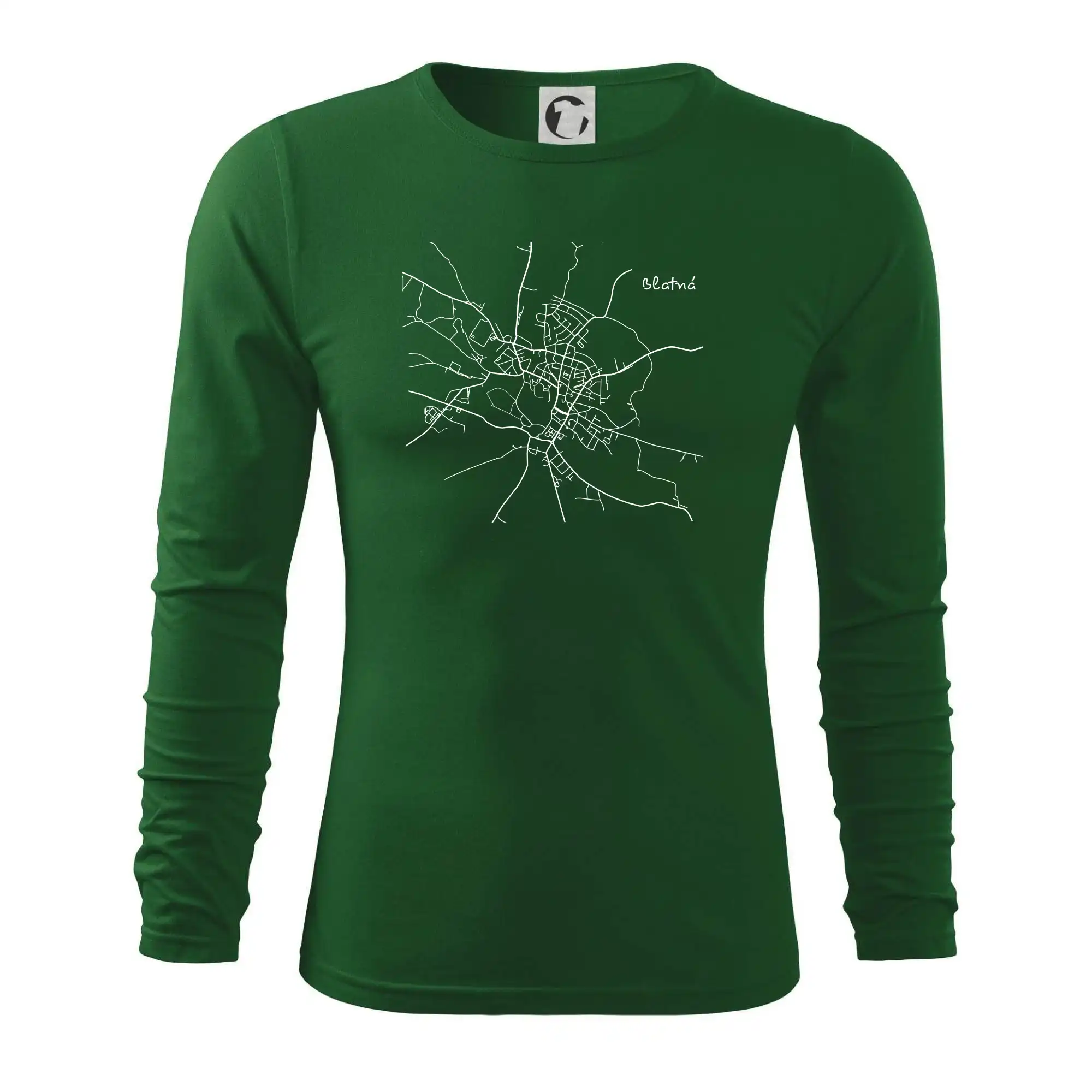 Černobílá mapa Blatná