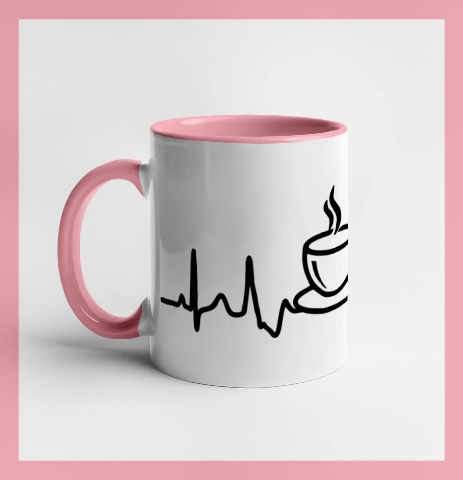 EKG hrnek kávy