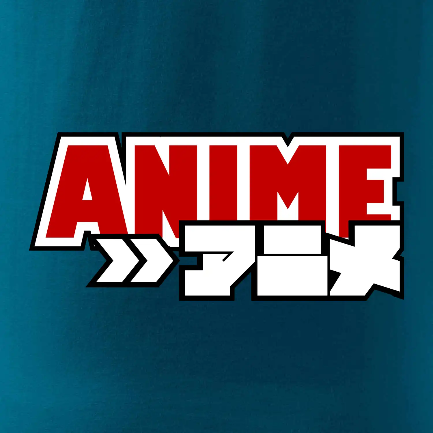 Anime nápis červený