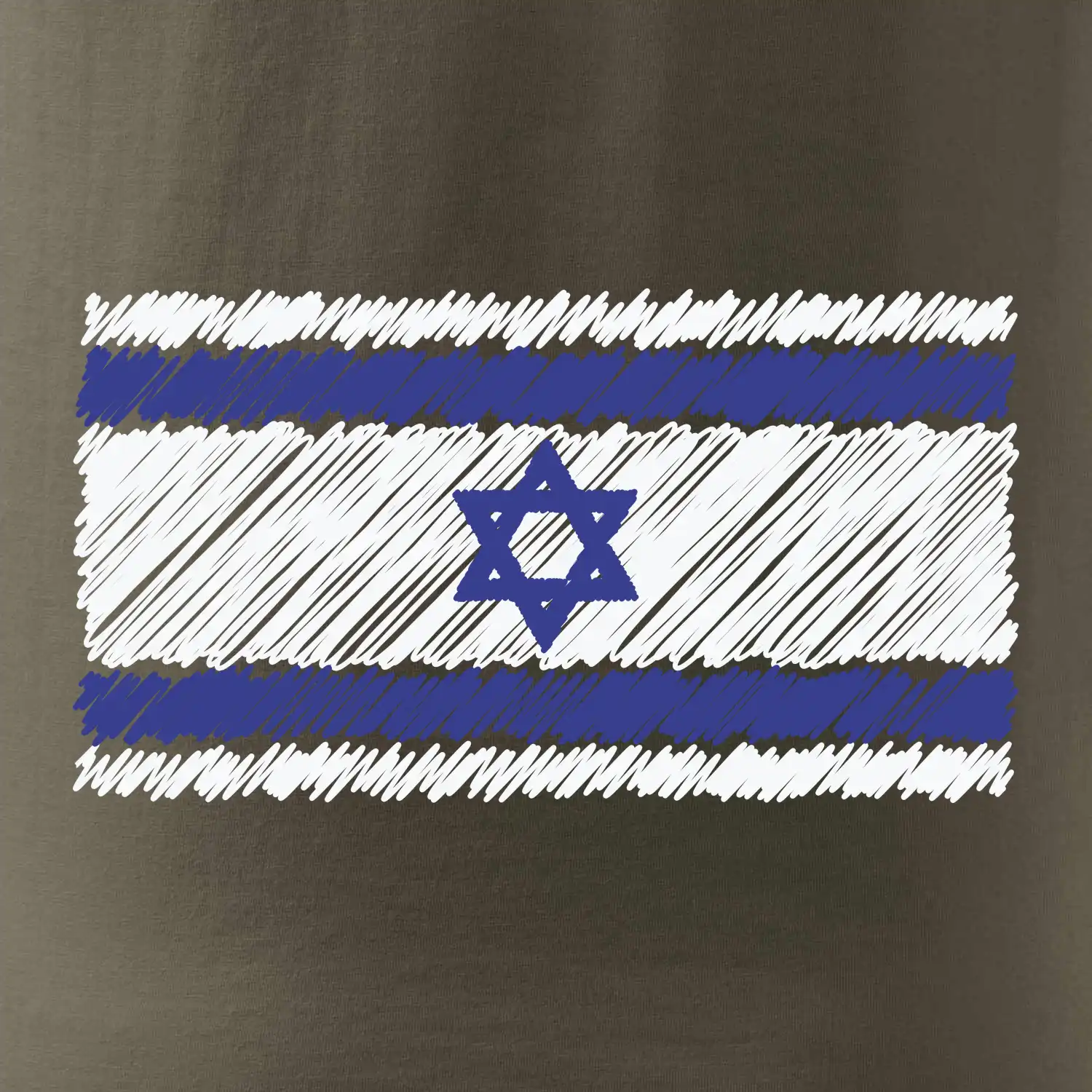 Vlajka Izrael kreslená