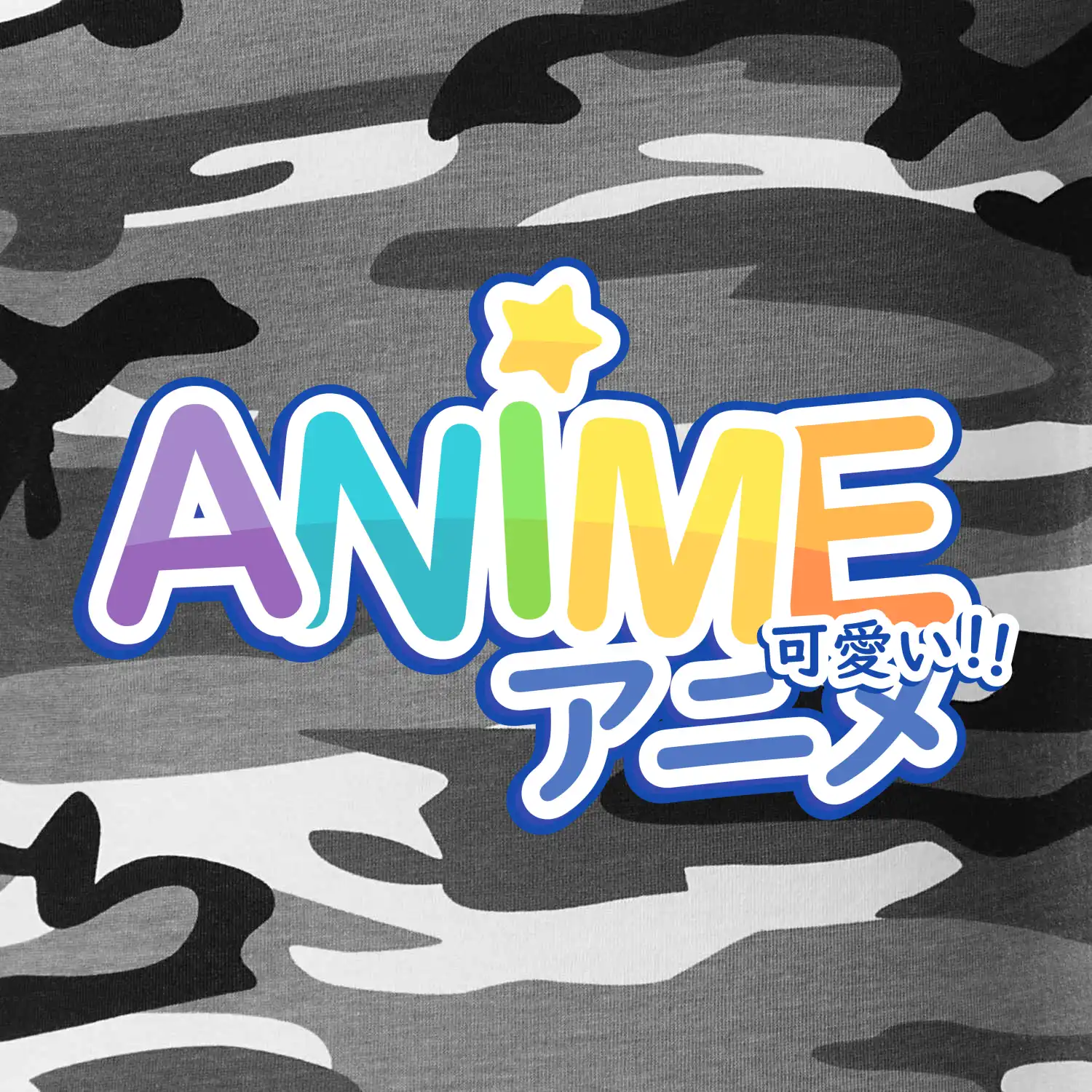 Anime nápis duhový