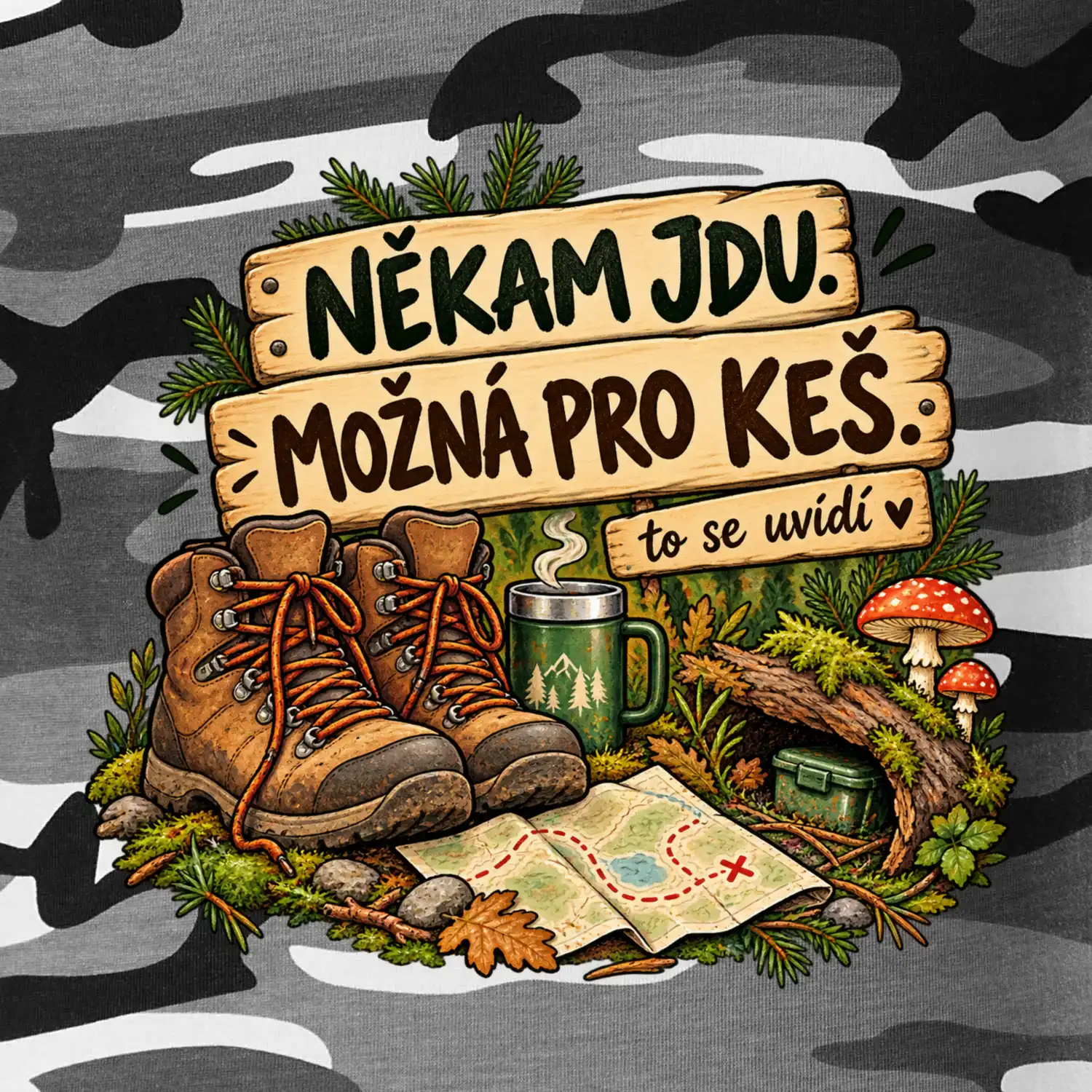 Někam jdu možná pro keš turistické boty
