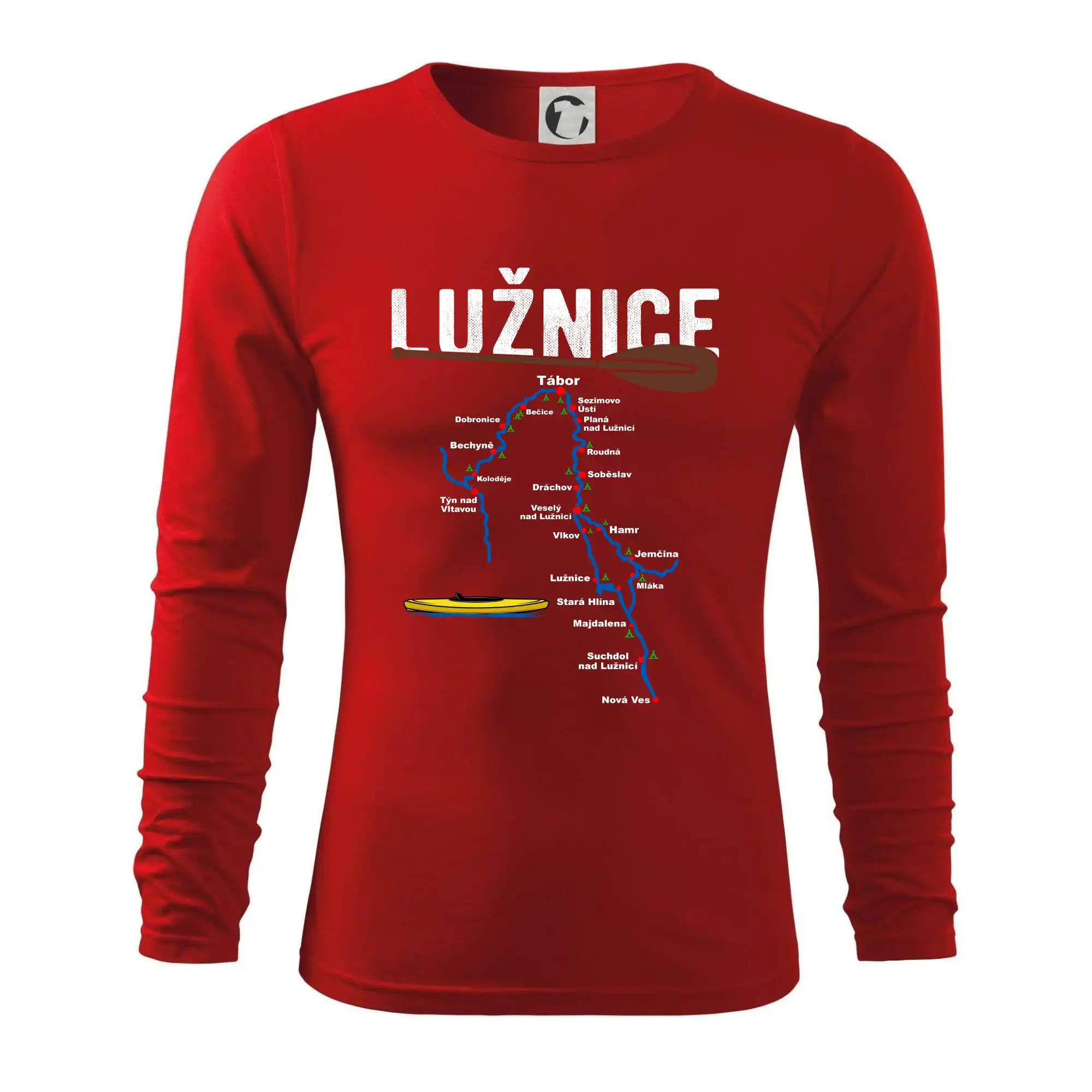 Mapa řeky Lužnice