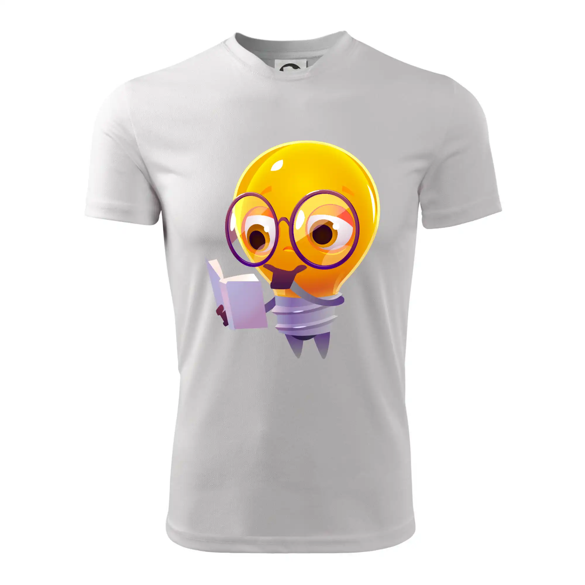 Žárovka přemýšlí nad knihou