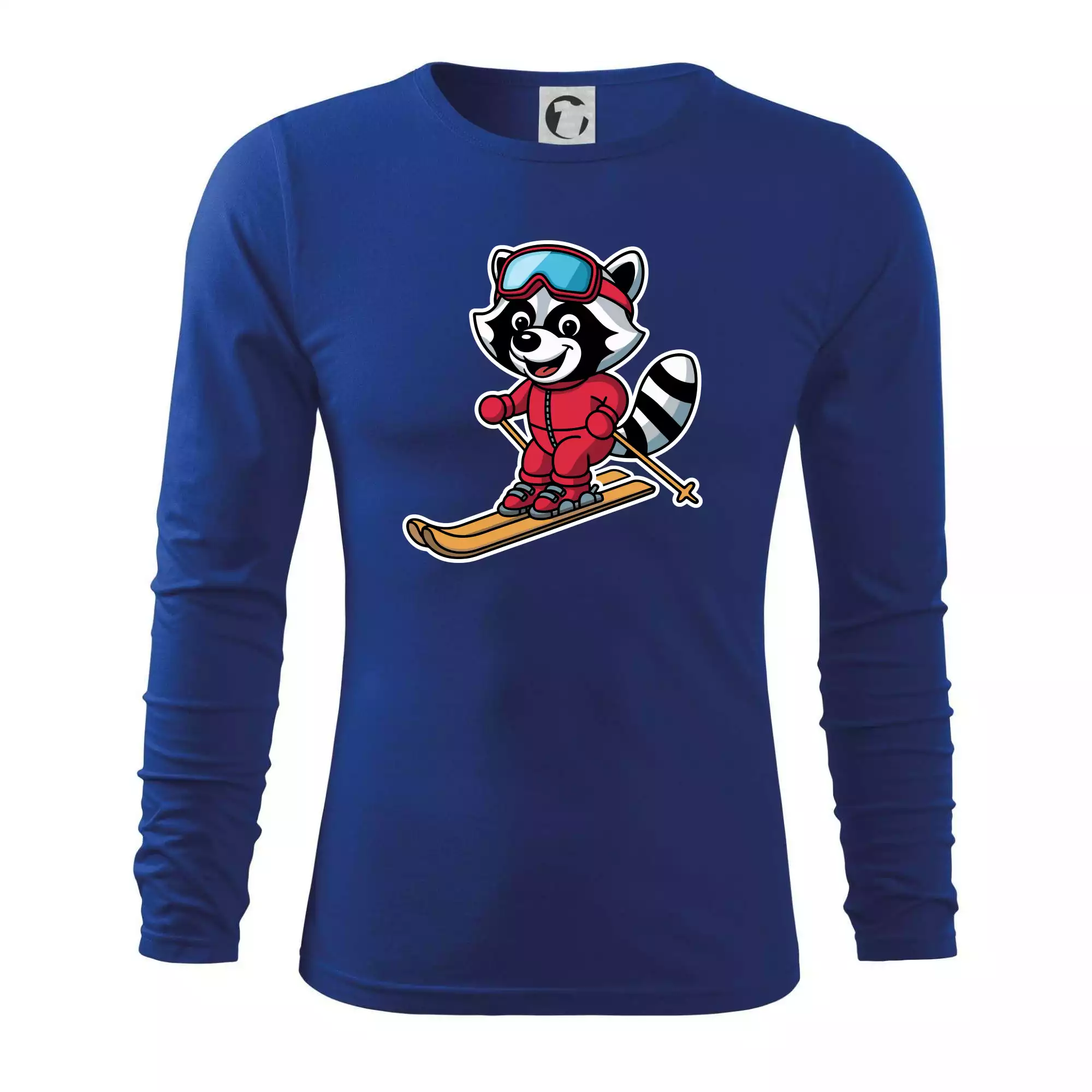 Mýval na lyžích - kreslený