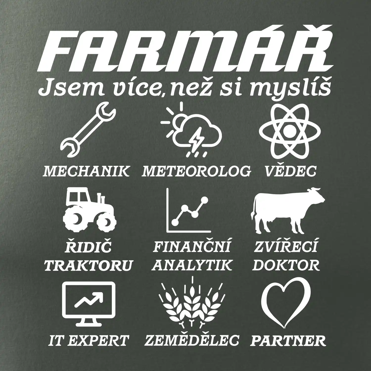 Symboly farmář - Traktorista a partner