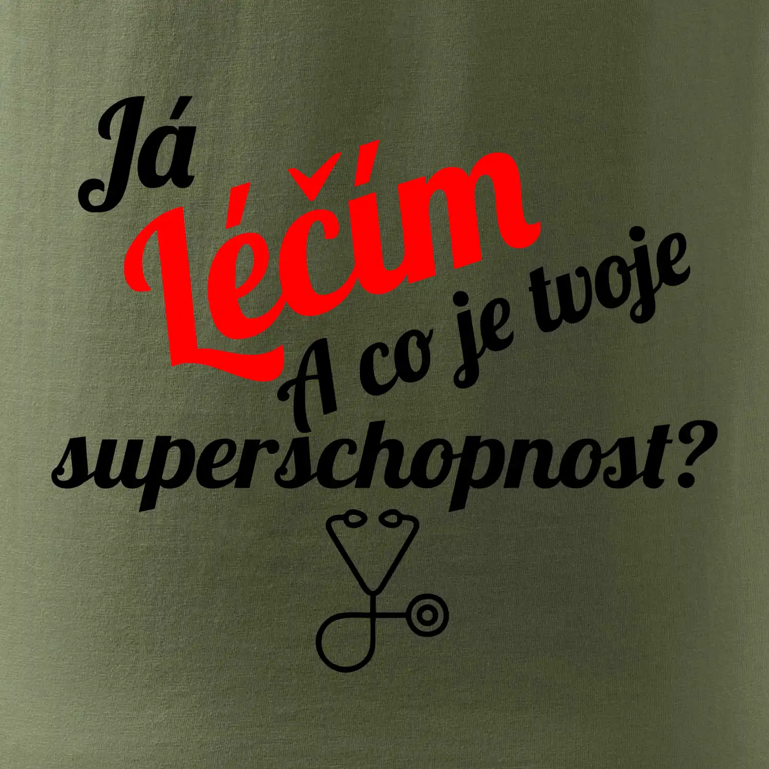 Já léčím - tvoje superschopnost? Šikmý nápis